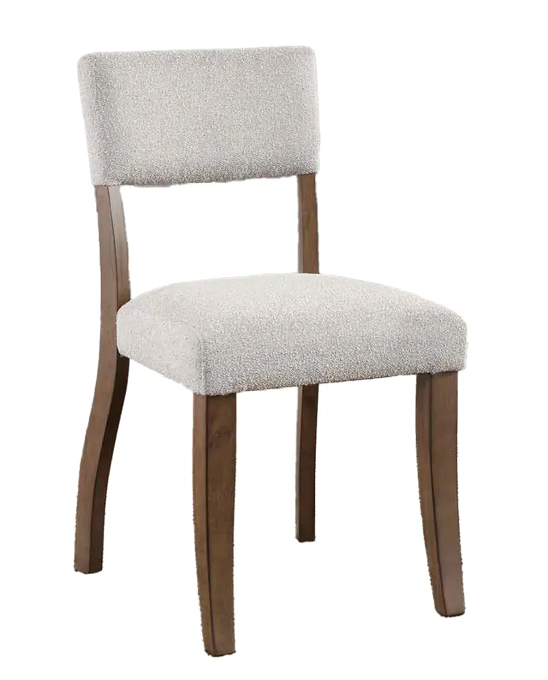 Wade Mocha Brown and Off-White Upholstered Dining Chair