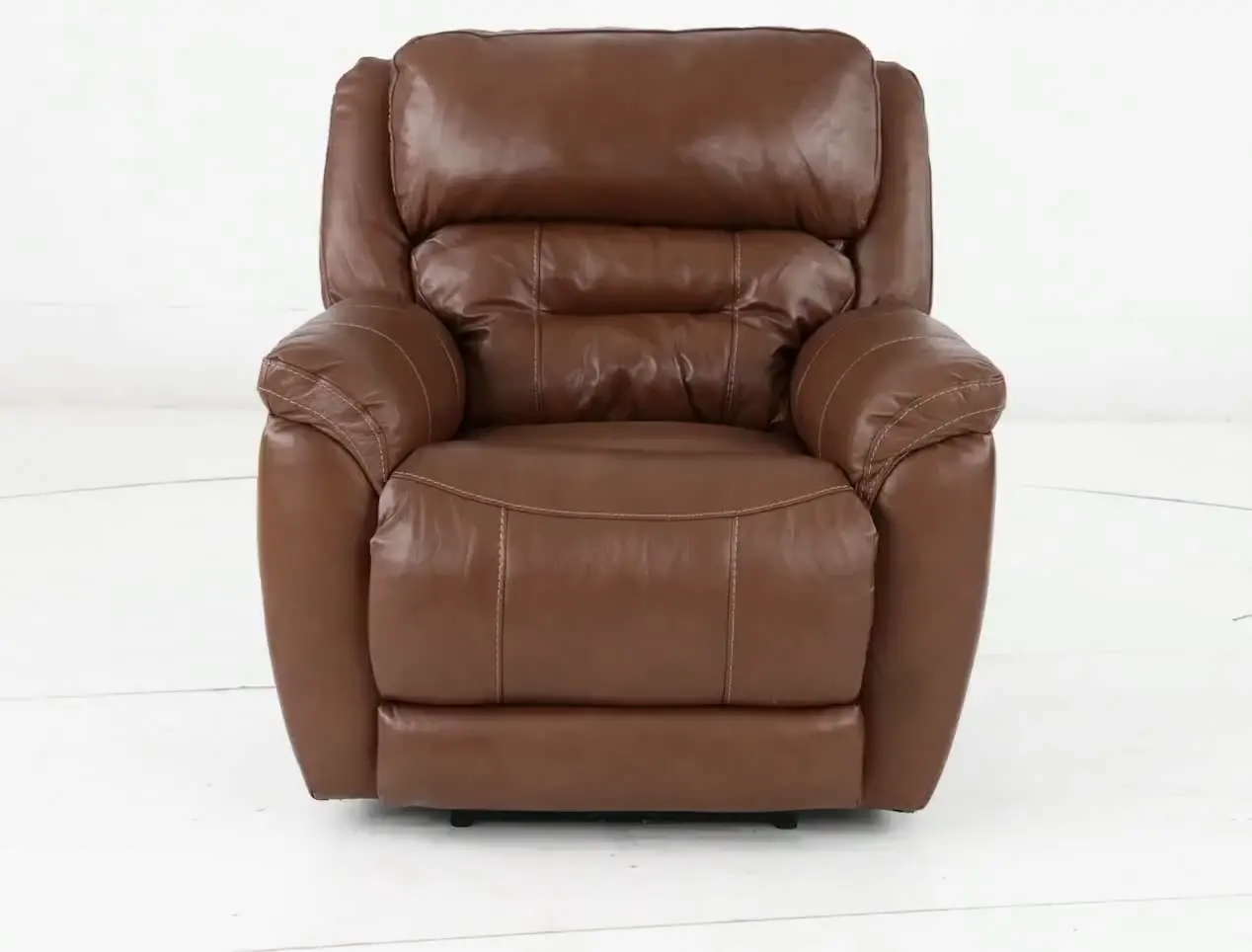 Contender Saddle Brown Leather Power Recliner-11