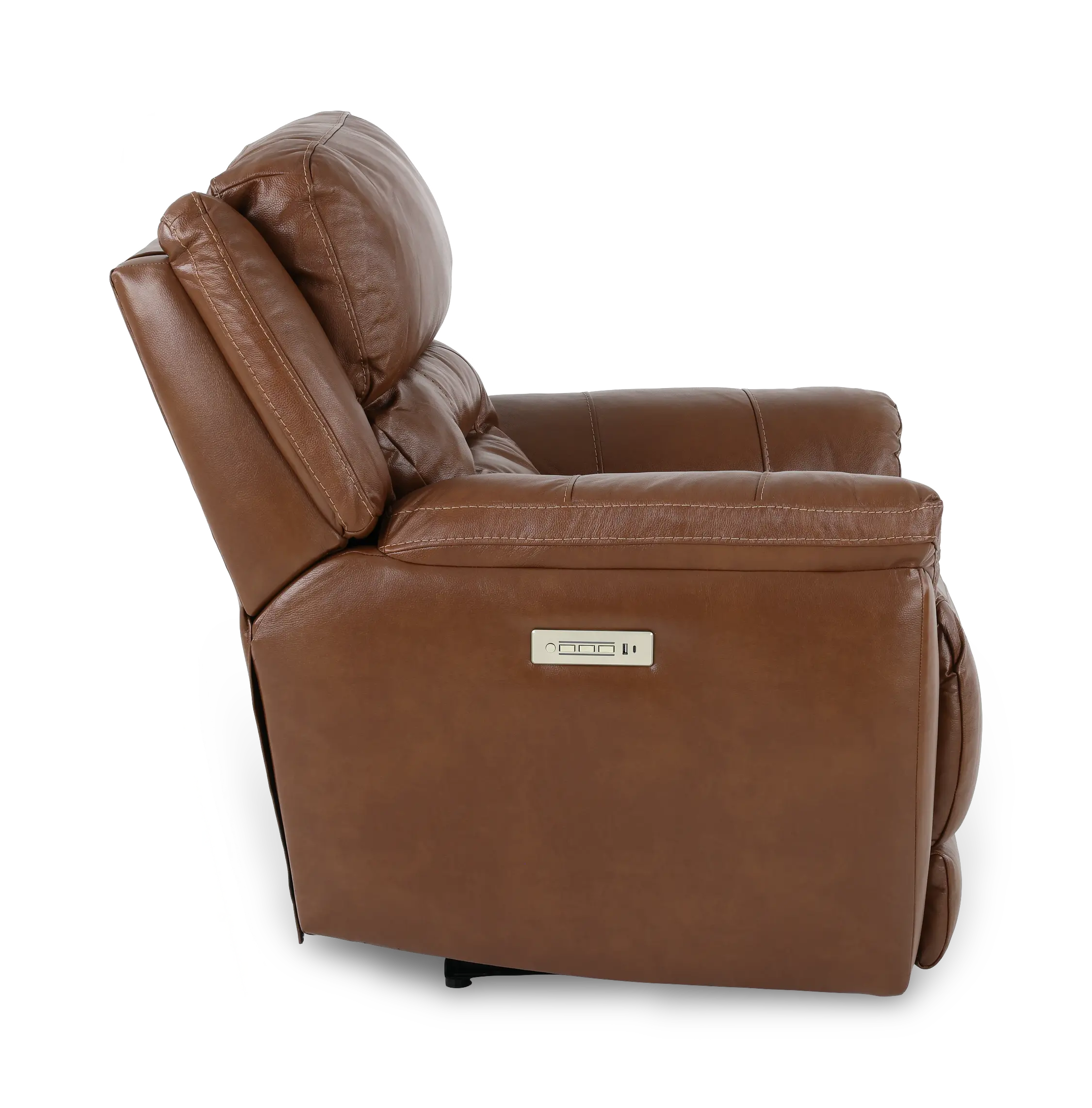 Contender Saddle Brown Leather Power Recliner-6