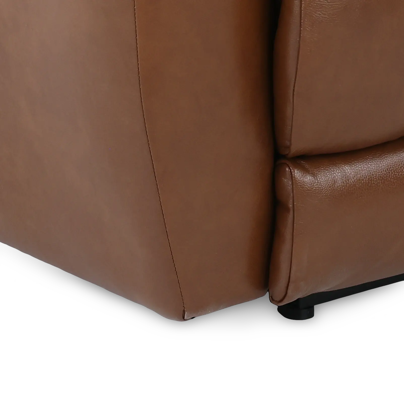 Contender Saddle Brown Leather Power Recliner-9