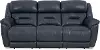 Contender Midnight Blue Leather Power Reclining Sofa