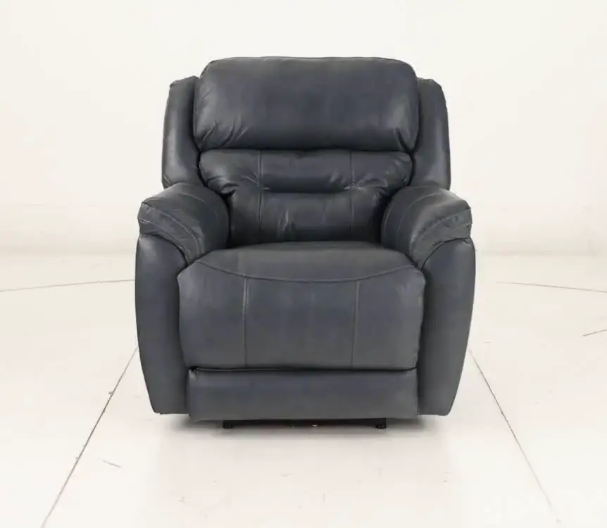 Contender Midnight Blue Leather Power Recliner-12