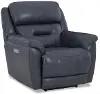 Contender Midnight Blue Leather Power Recliner