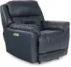 Contender Midnight Blue Leather Power Recliner