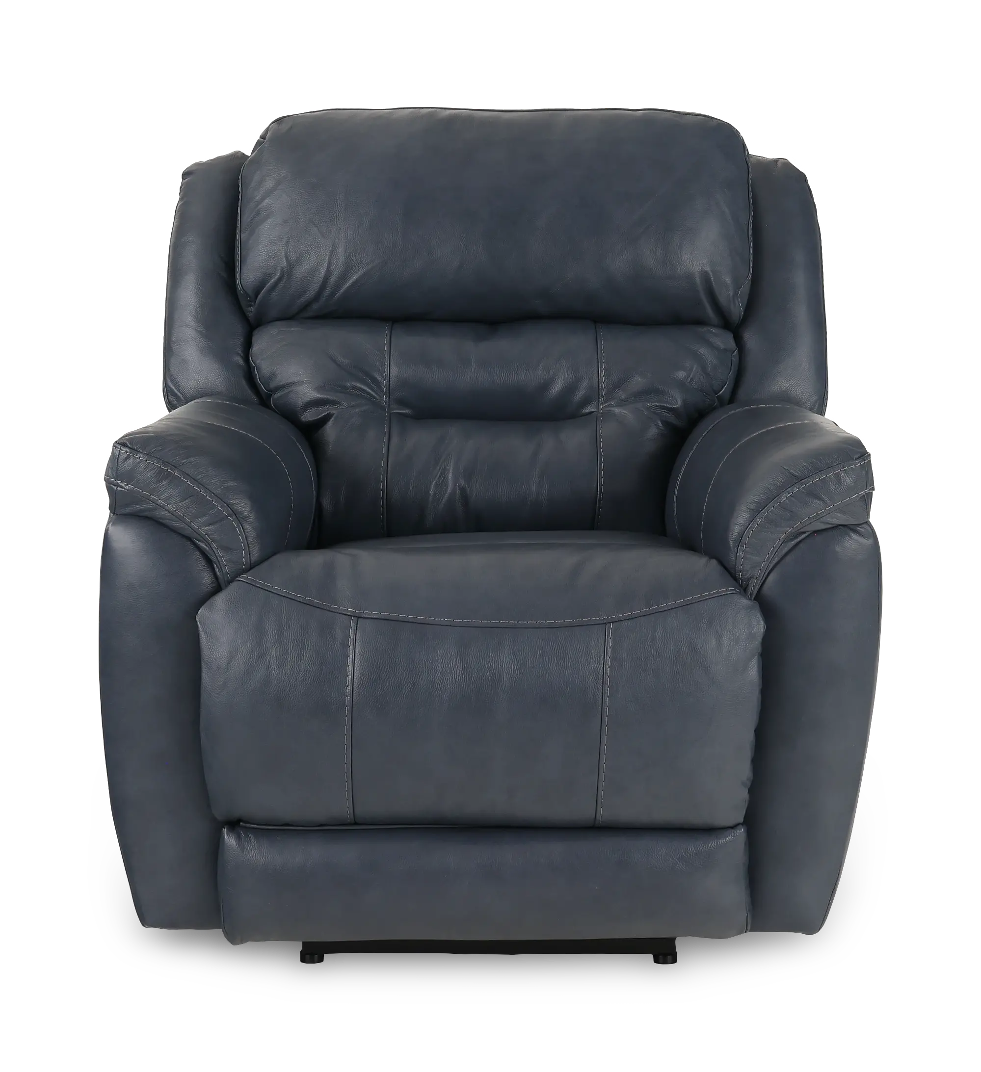 Contender Midnight Blue Leather Power Recliner-4