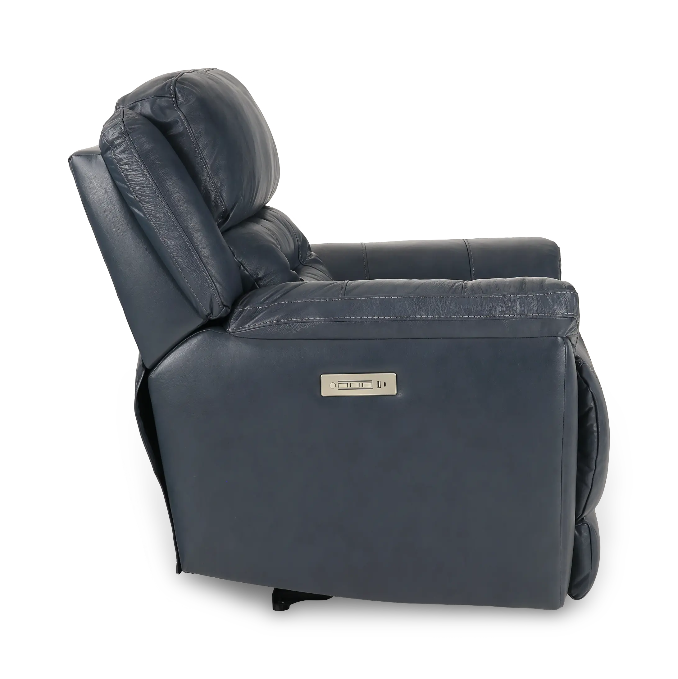 Contender Midnight Blue Leather Power Recliner-6