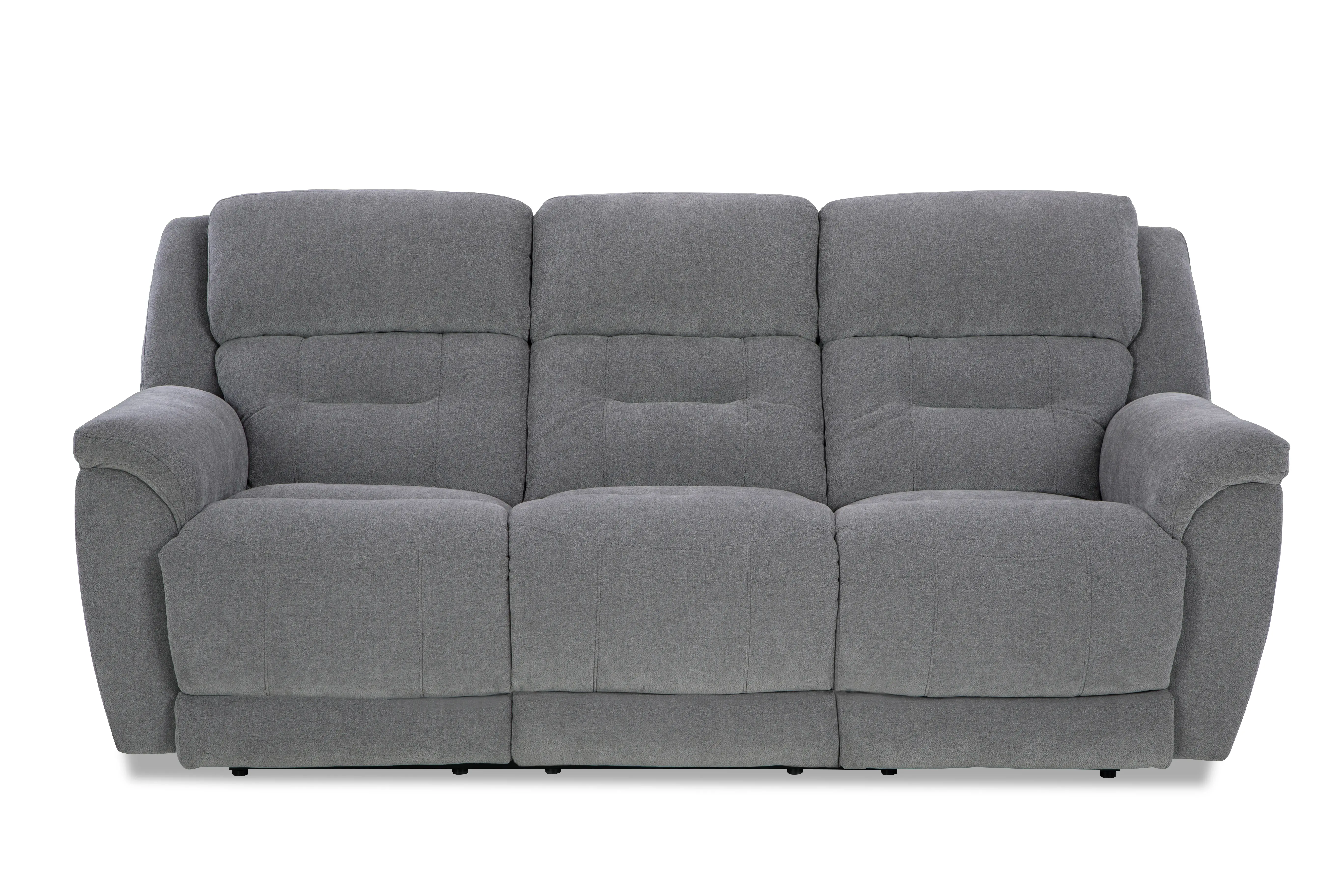 Knockout Granite Gray Power Reclining Sofa-1