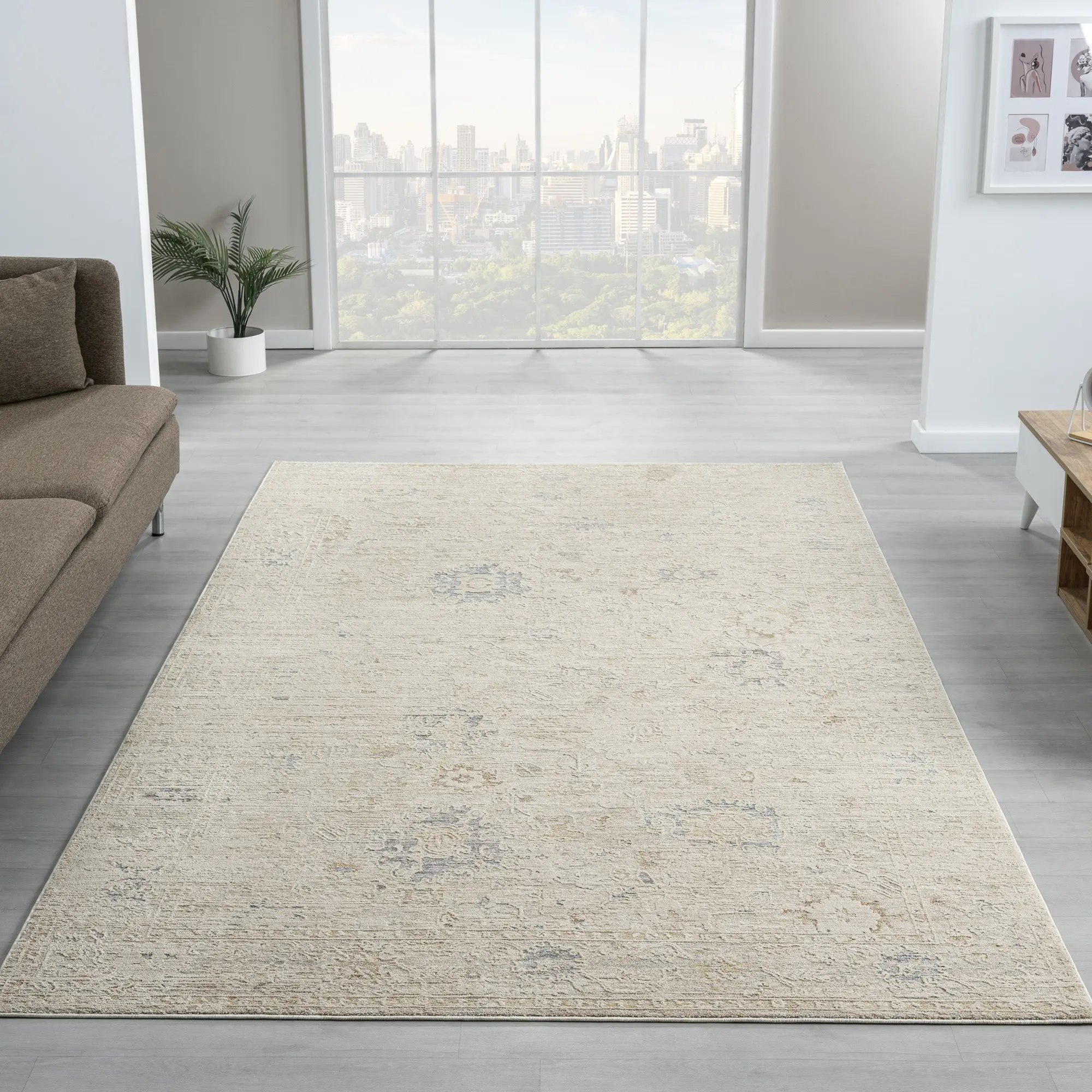 Monaco 8 x 10 Traditional Beige Ivory Area Rug-8