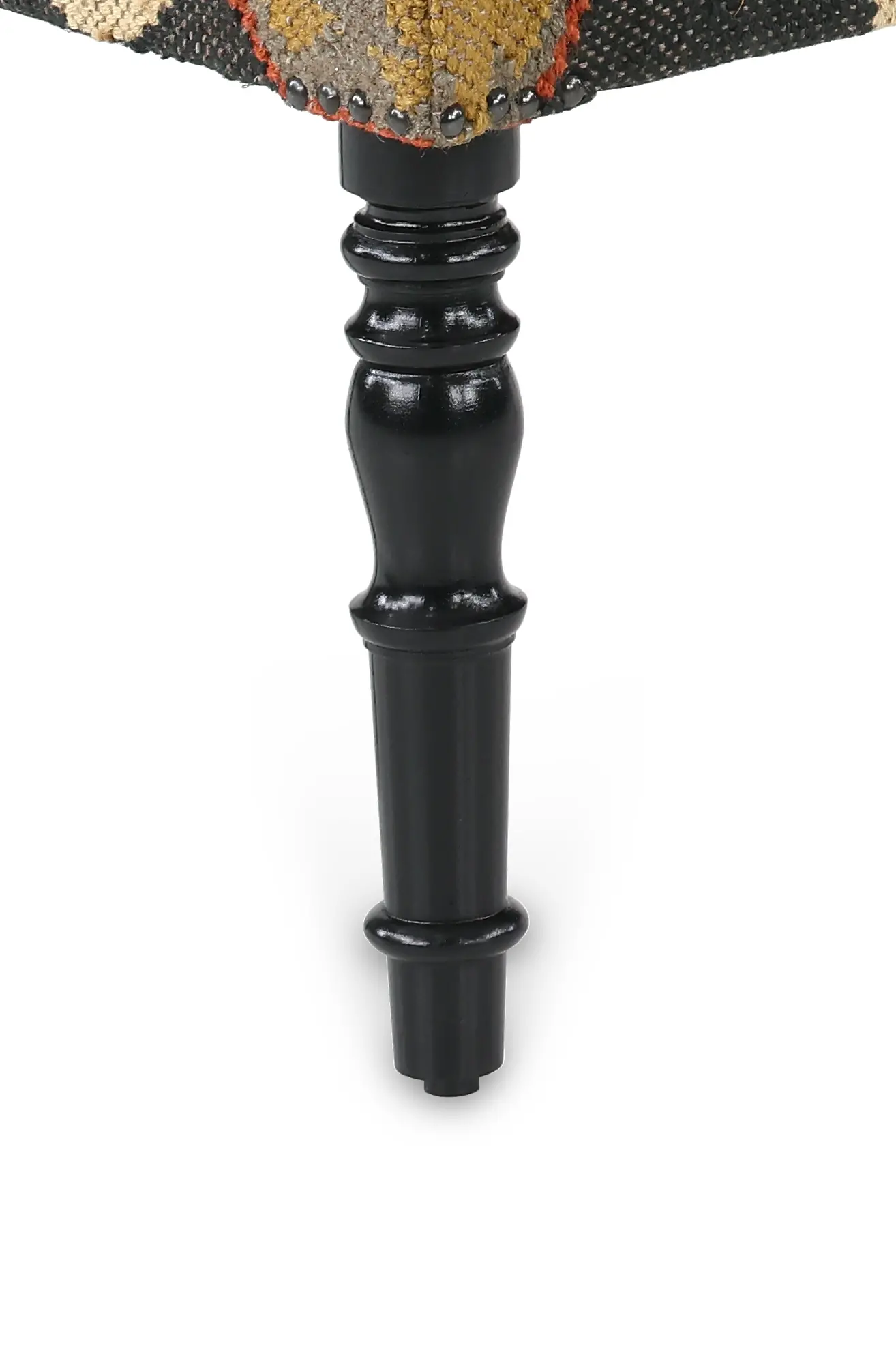 Tan Multicolor Rectangular Wool Bench-7