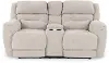 Knockout Stone Beige Power Reclining Loveseat with Console