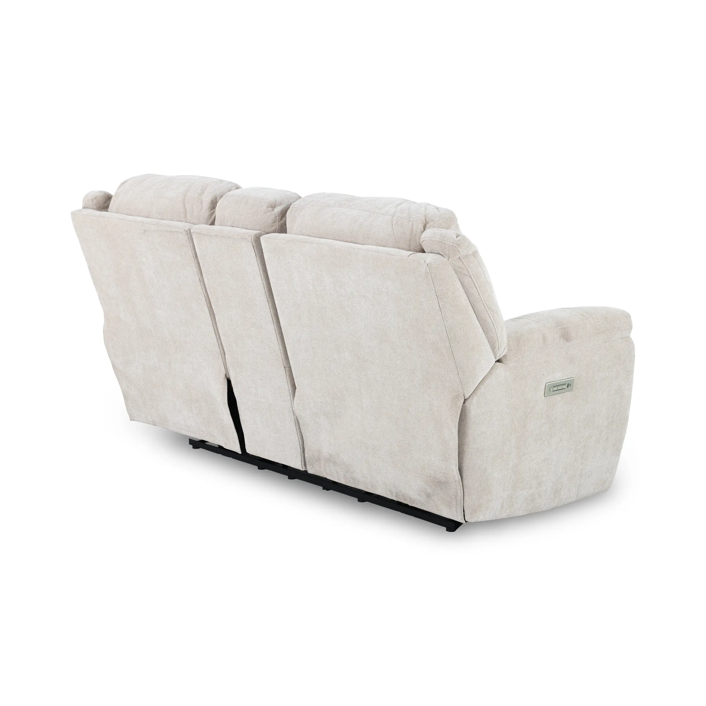 Knockout Stone Beige Power Reclining Loveseat with Console-6