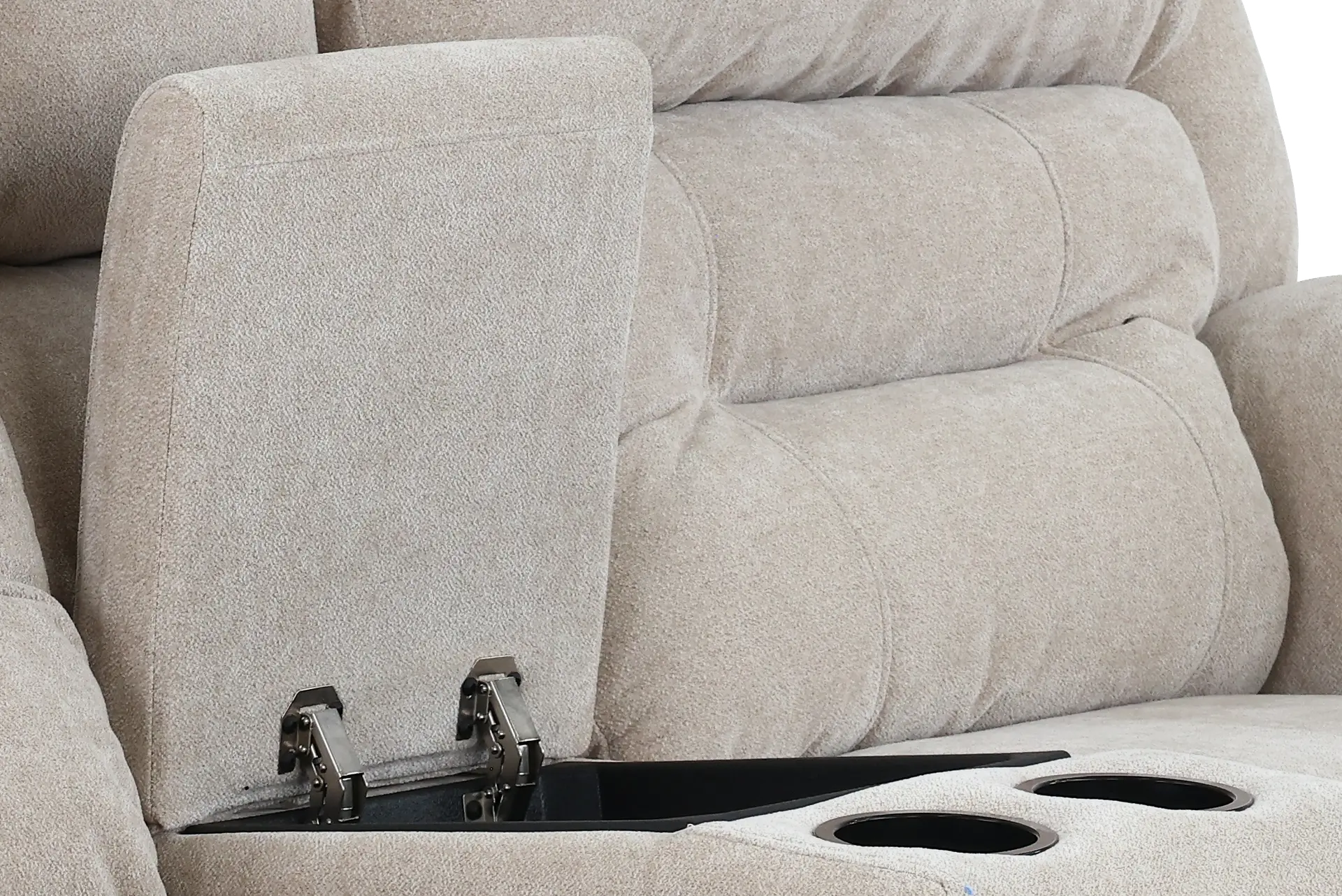 Knockout Stone Beige Power Reclining Loveseat with Console-7