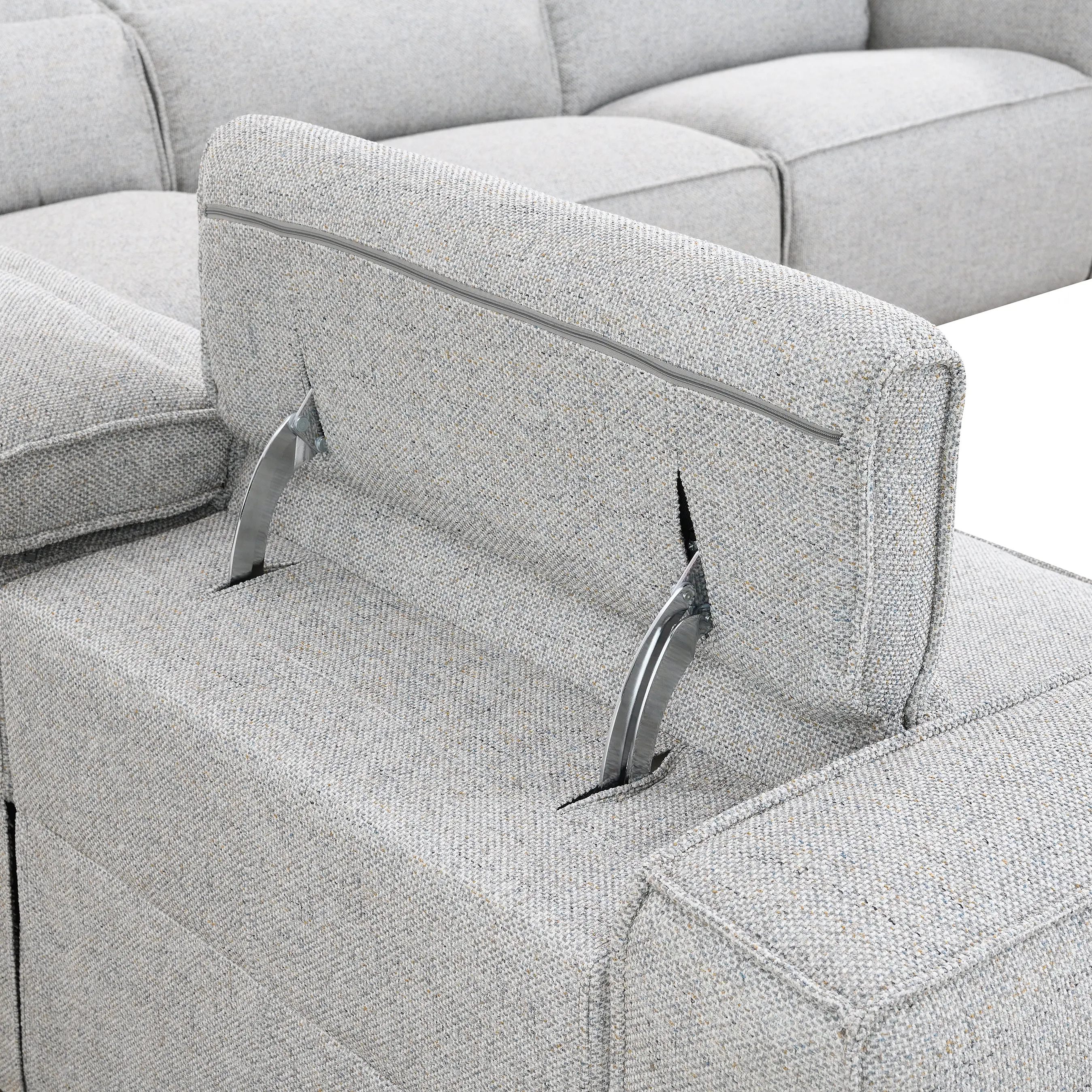 Cloud Gray 5 Piece Power Reclining Sectional with 2 Power Reclining Seats-5