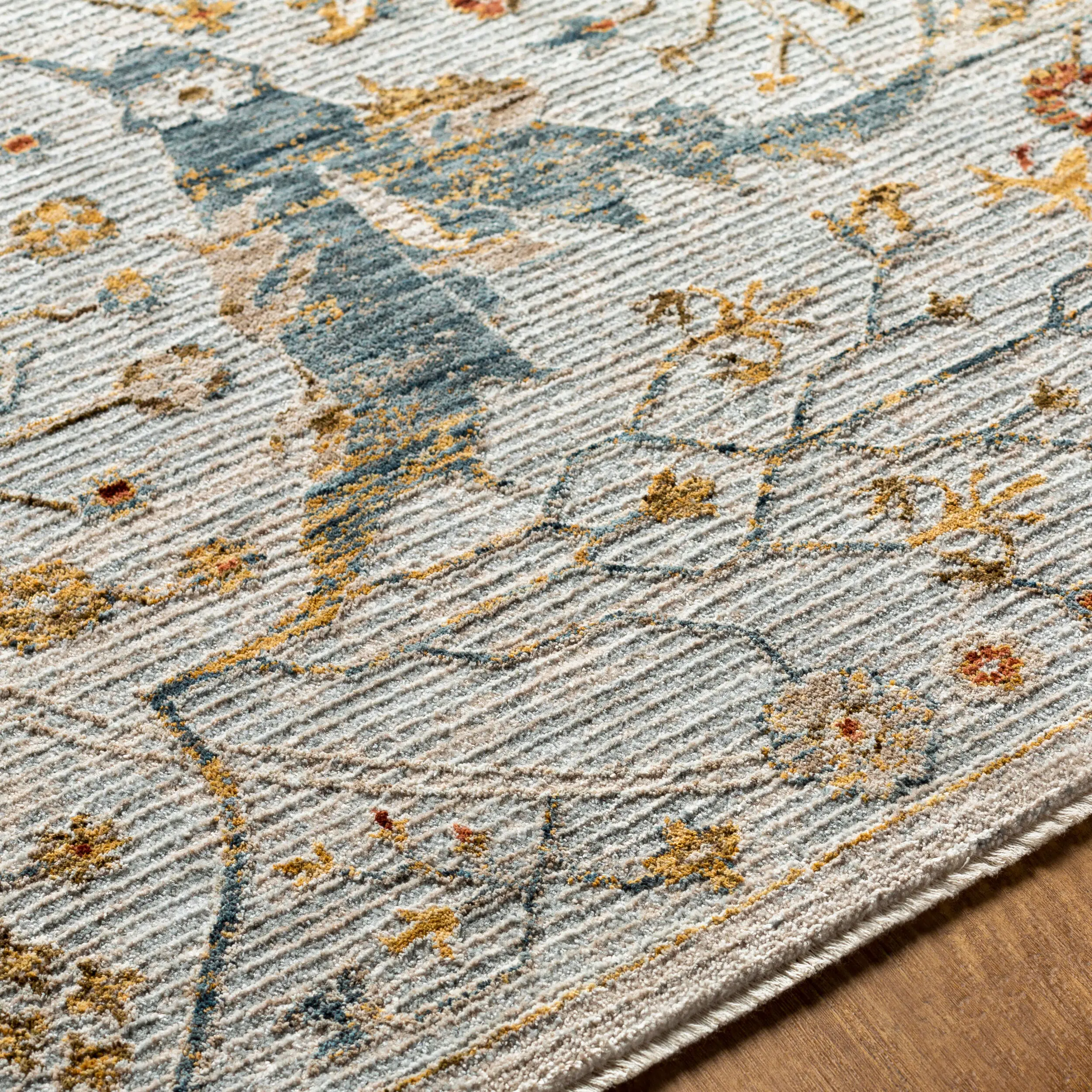 REN2301-575 Reina 5 x 8 Gray Blue Area Rug-6
