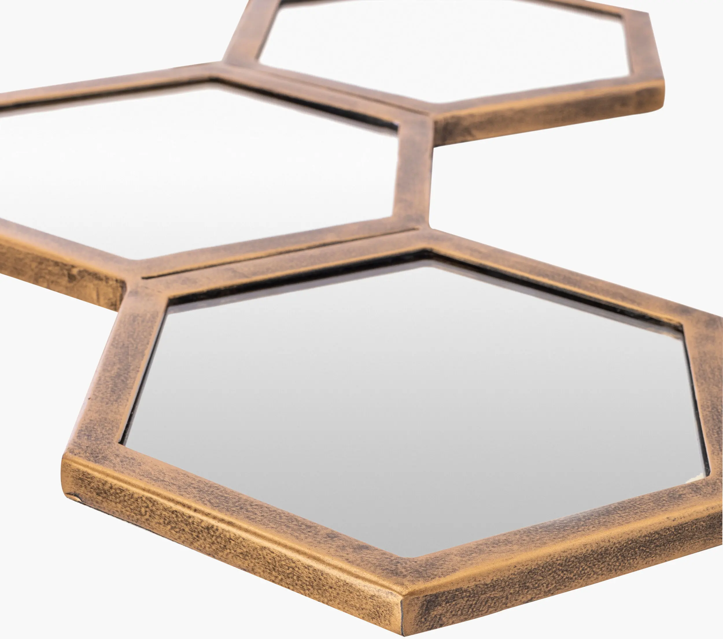 HNY001-1135 Honeycomb Bronze Accent Mirror-3
