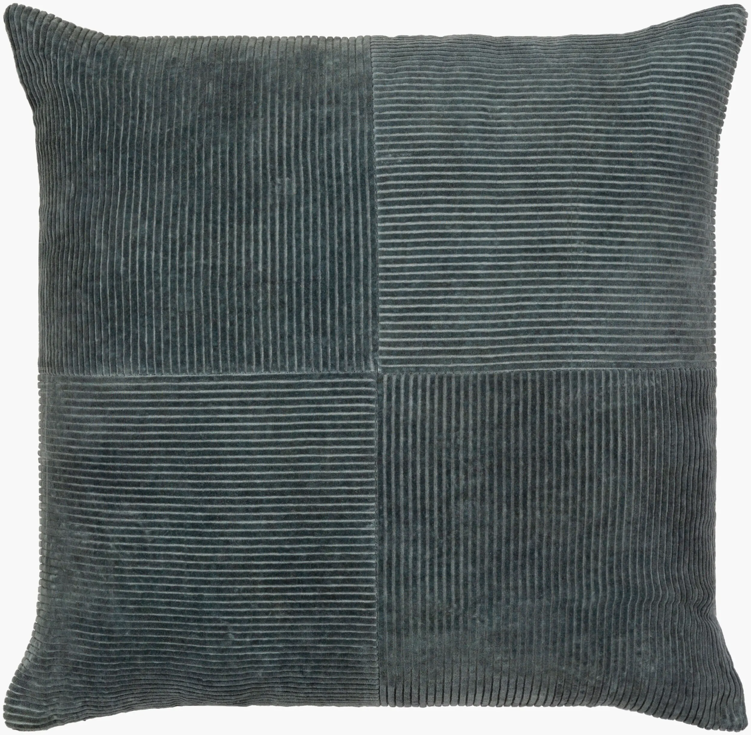 CDQ002-2222P Corduroy Quarters Charcoal Accent Pillow-1