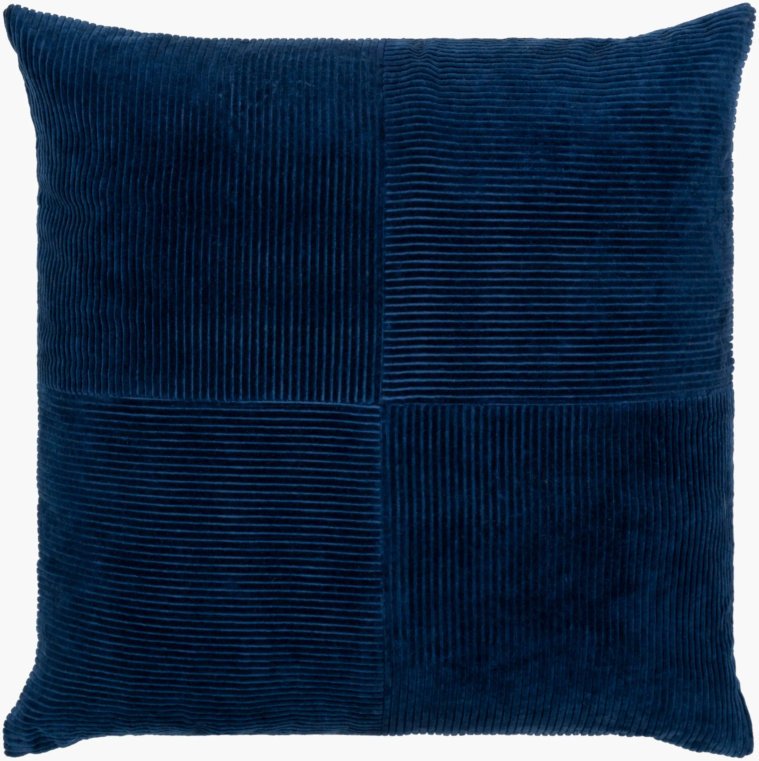 CDQ005-2222P Corduroy Quarters Navy Accent Pillow-1