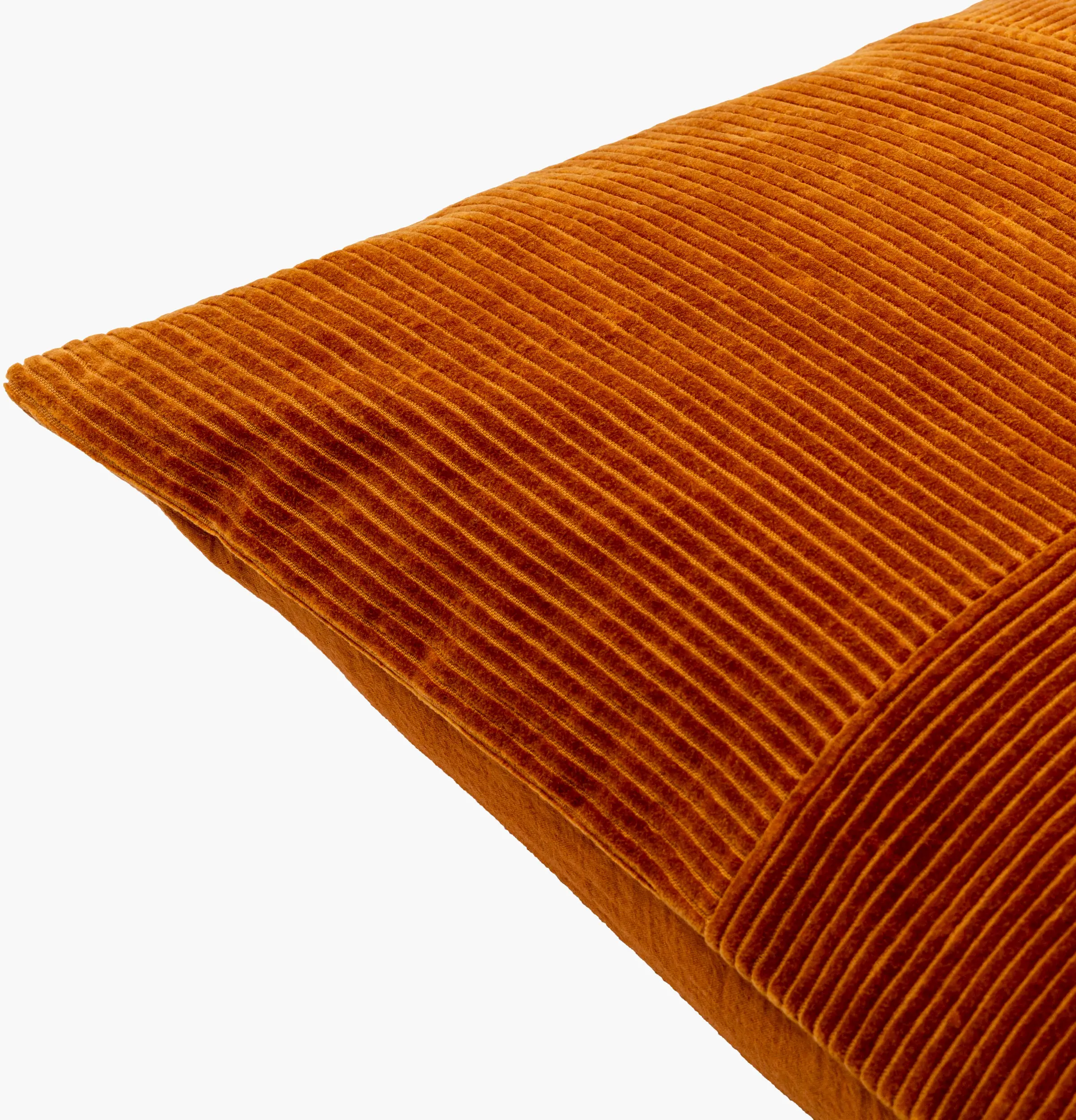 CDQ006-2222P Corduroy Quarters Rust Accent Pillow-4