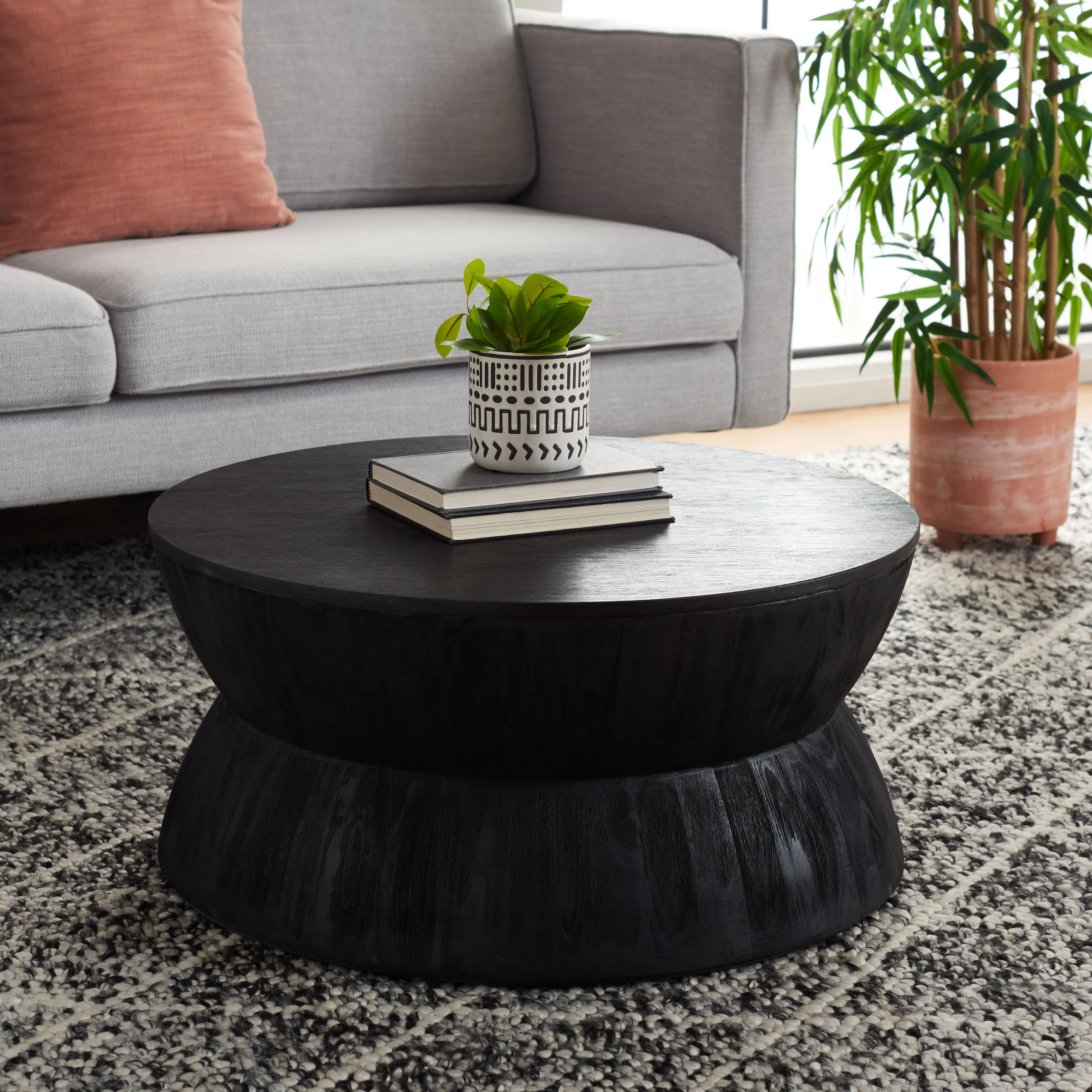 COF6601D Alecto Black Round Coffee Table-1