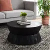 COF6601D Alecto Black Round Coffee Table