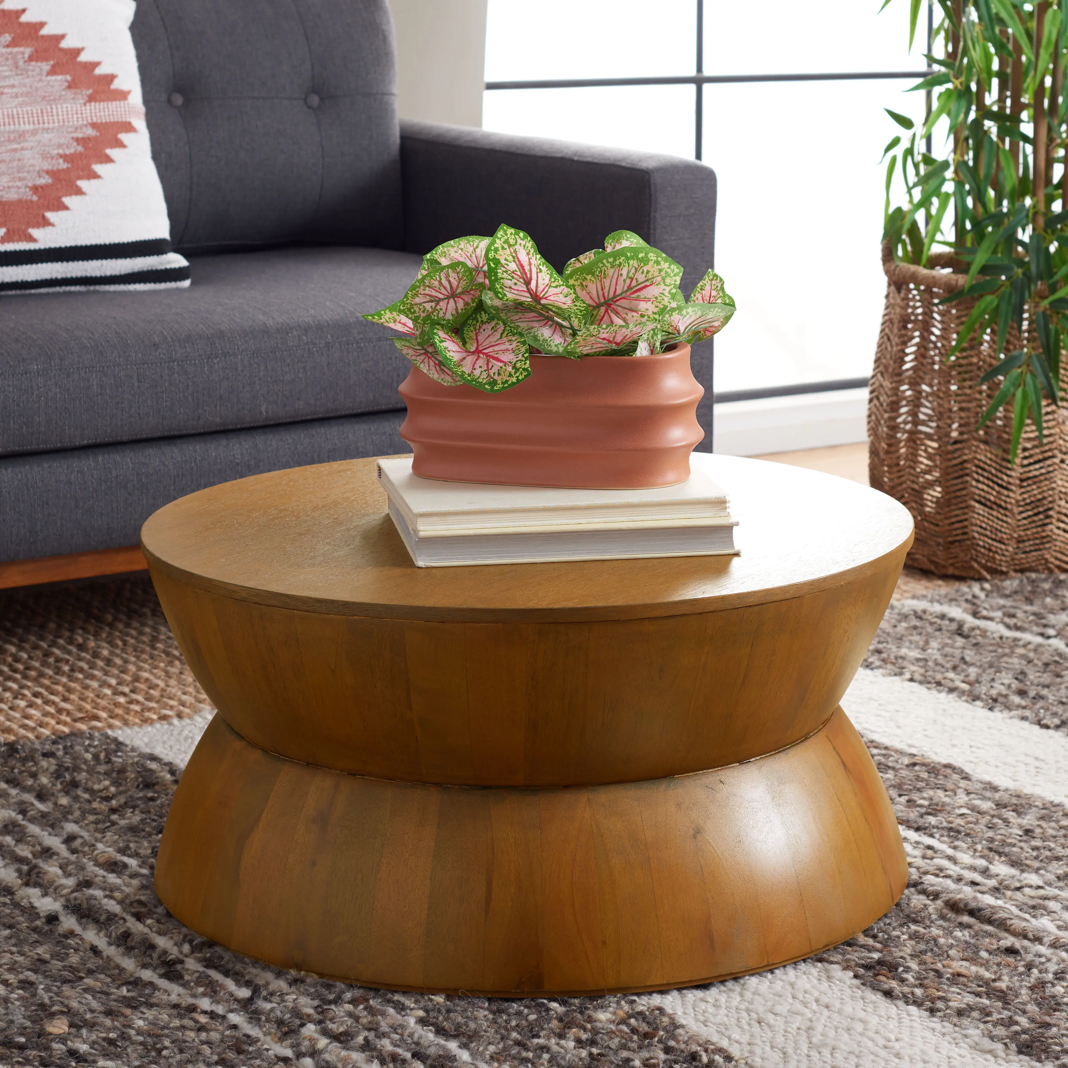 COF6601B Alecto Medium Walnut Round Coffee Table-2