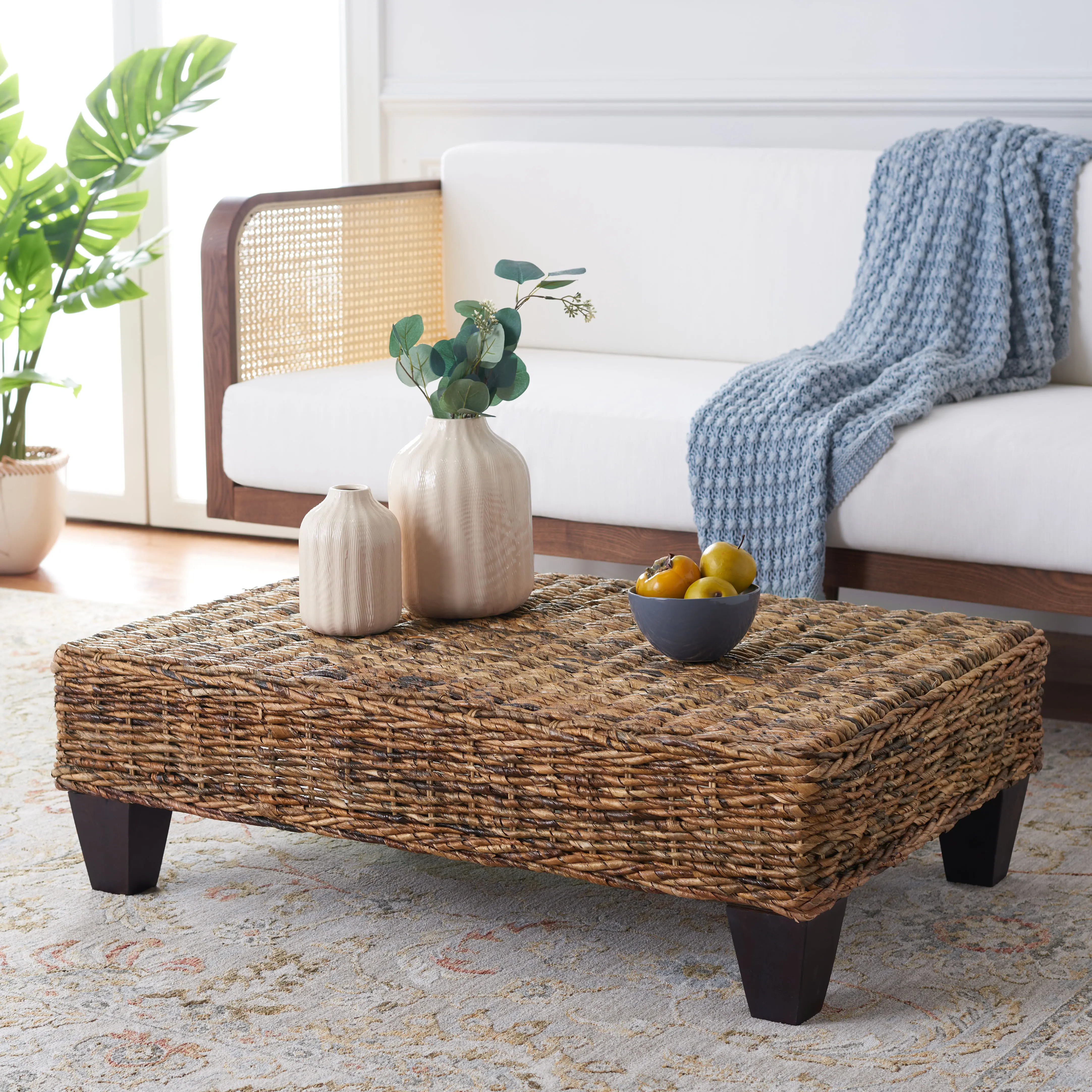 FOX6528B Leary Rattan Coffee Table-2