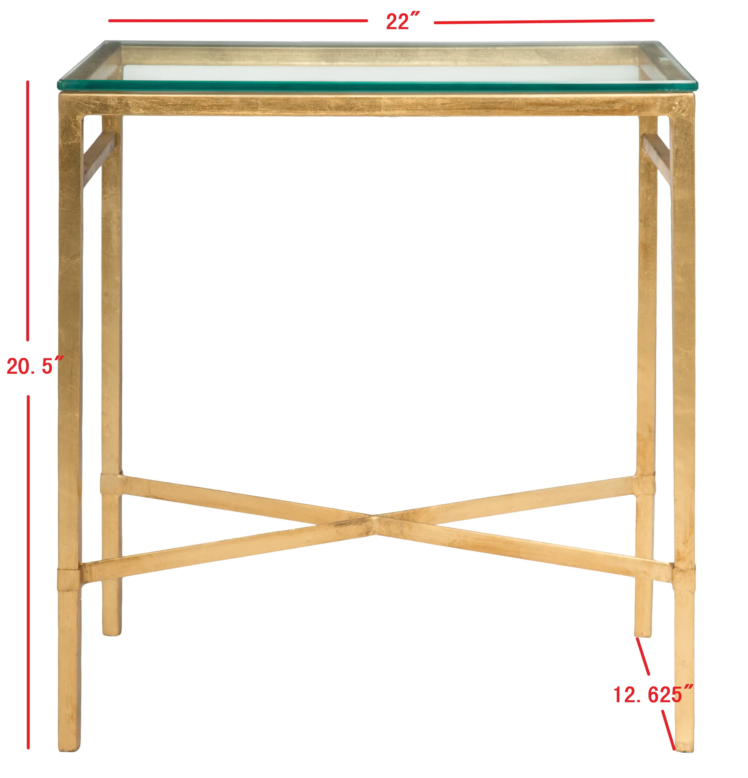 AMH8300A Viggo Gold Chairside Table-4