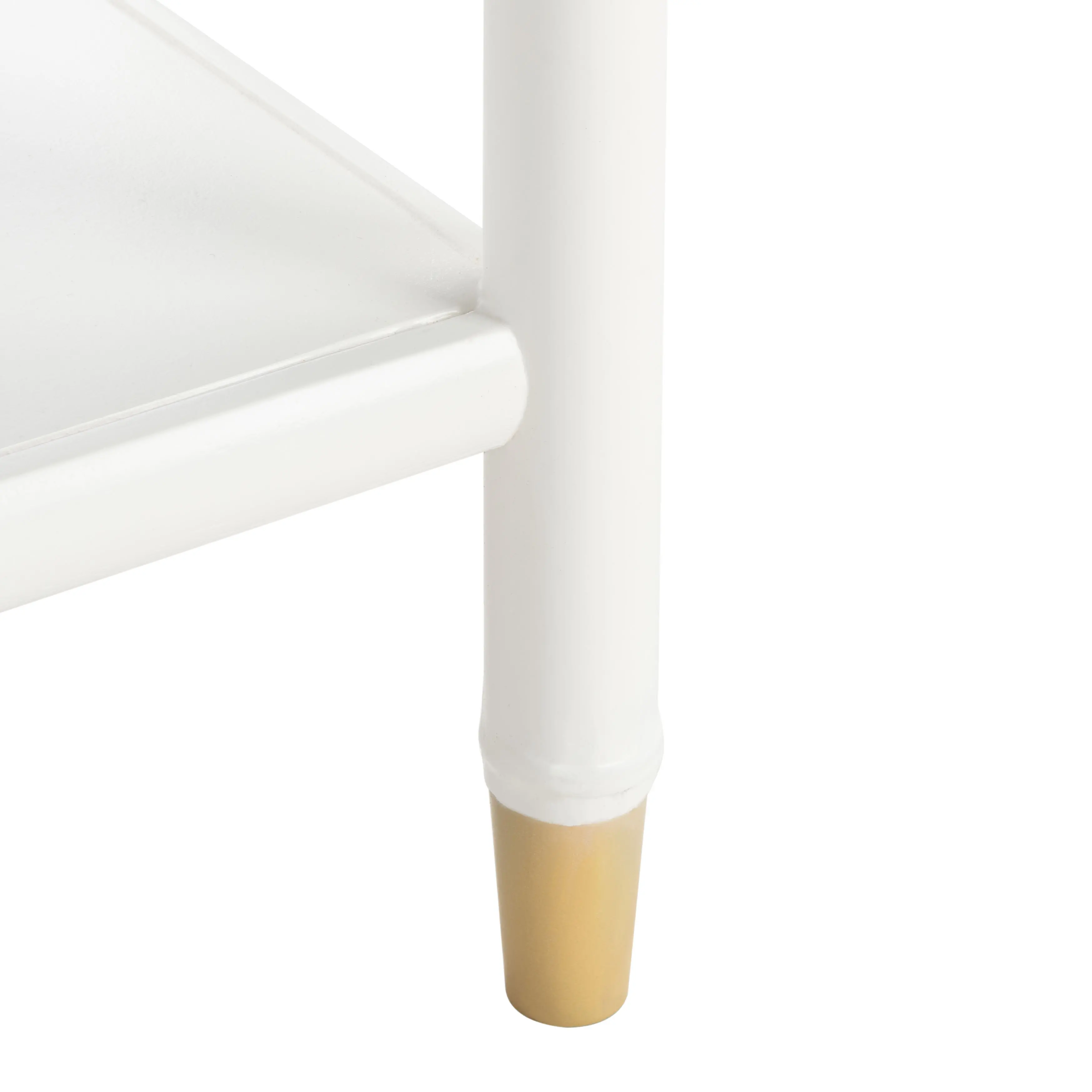 ACC6606B Ahab Two Drawer White Accent Table-11
