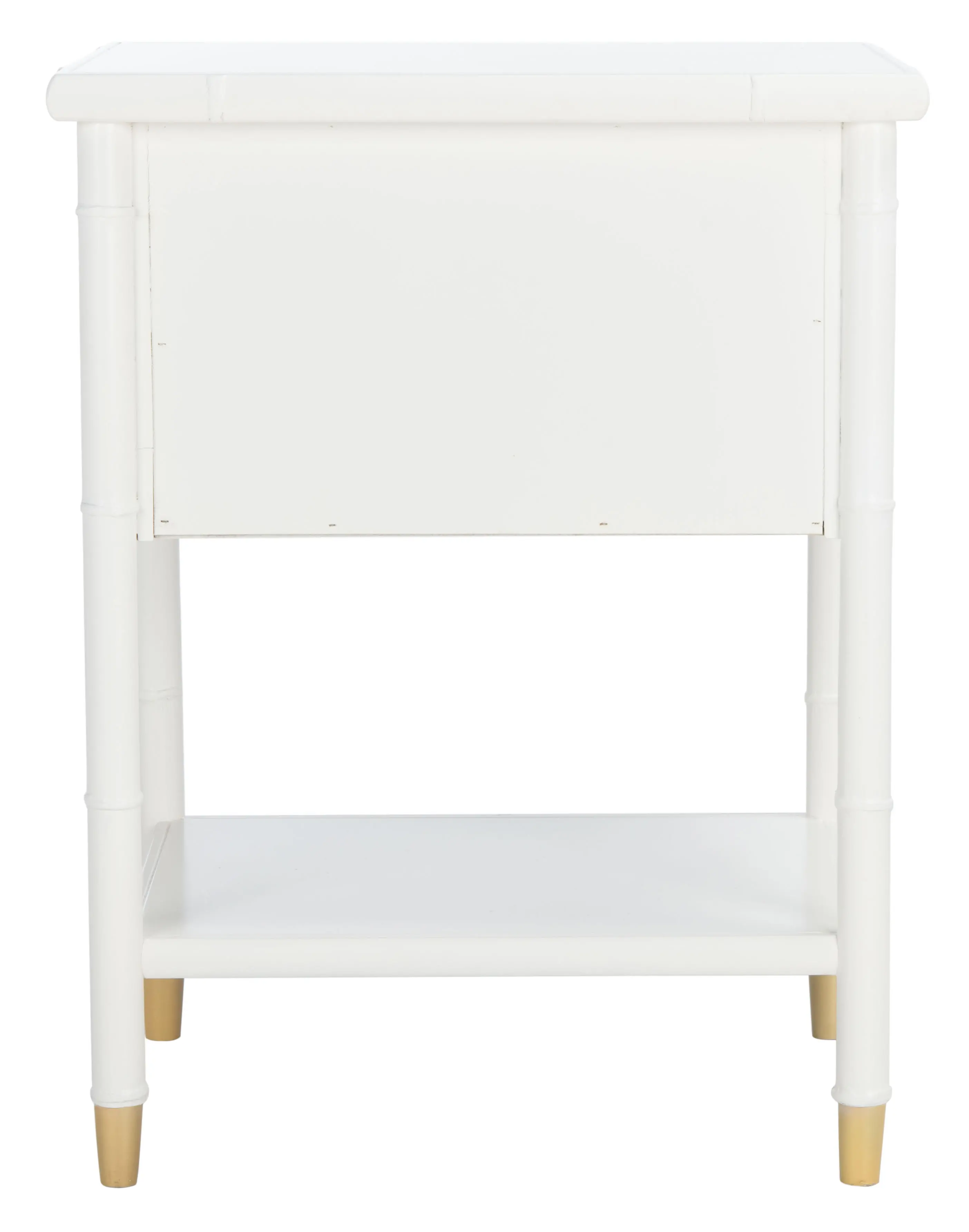 ACC6606B Ahab Two Drawer White Accent Table-6
