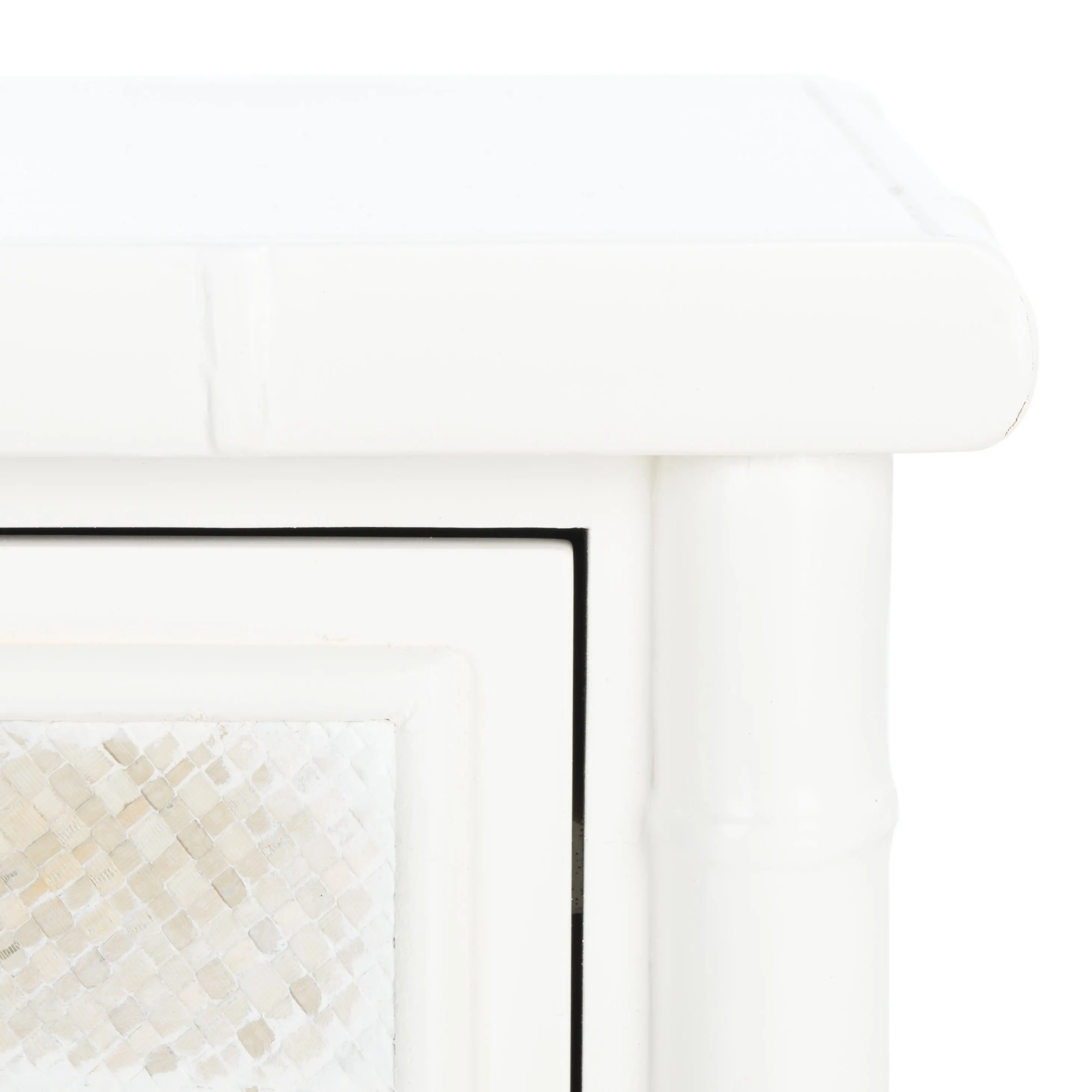 ACC6606B Ahab Two Drawer White Accent Table-8