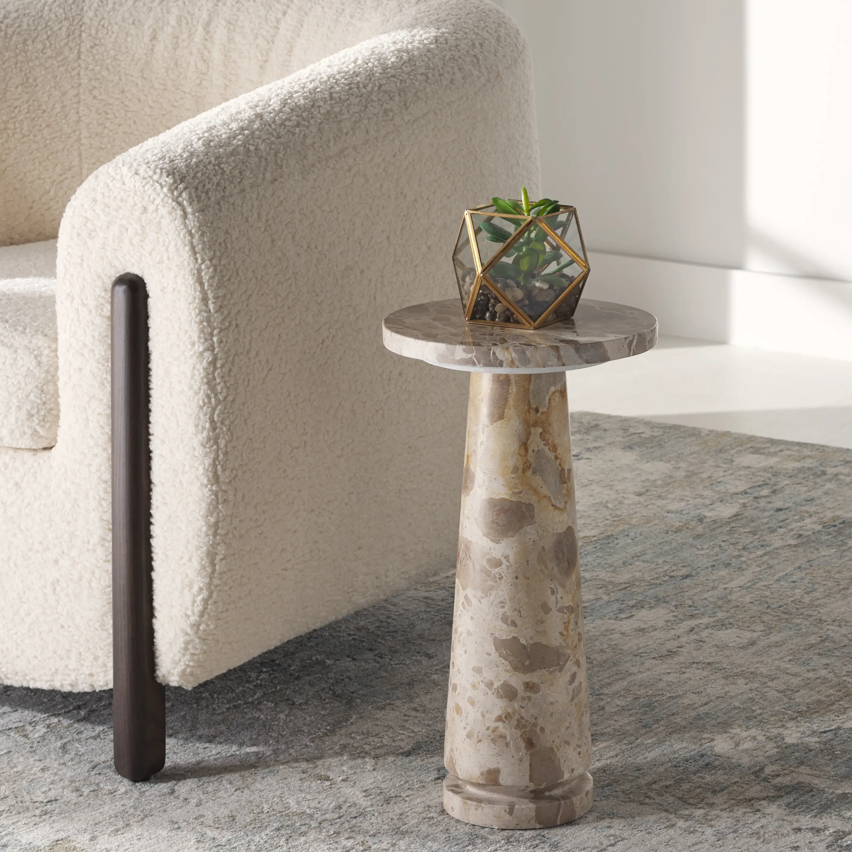 SFV9704I Valentia Round Marble Accent Table-2
