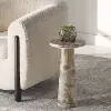 SFV9704I Valentia Round Marble Accent Table