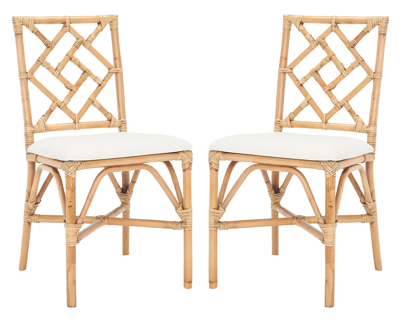 ACH6509B-SET2 Bhumi Bamboo Honey Accent Chair with Cushion - Set of 2-1