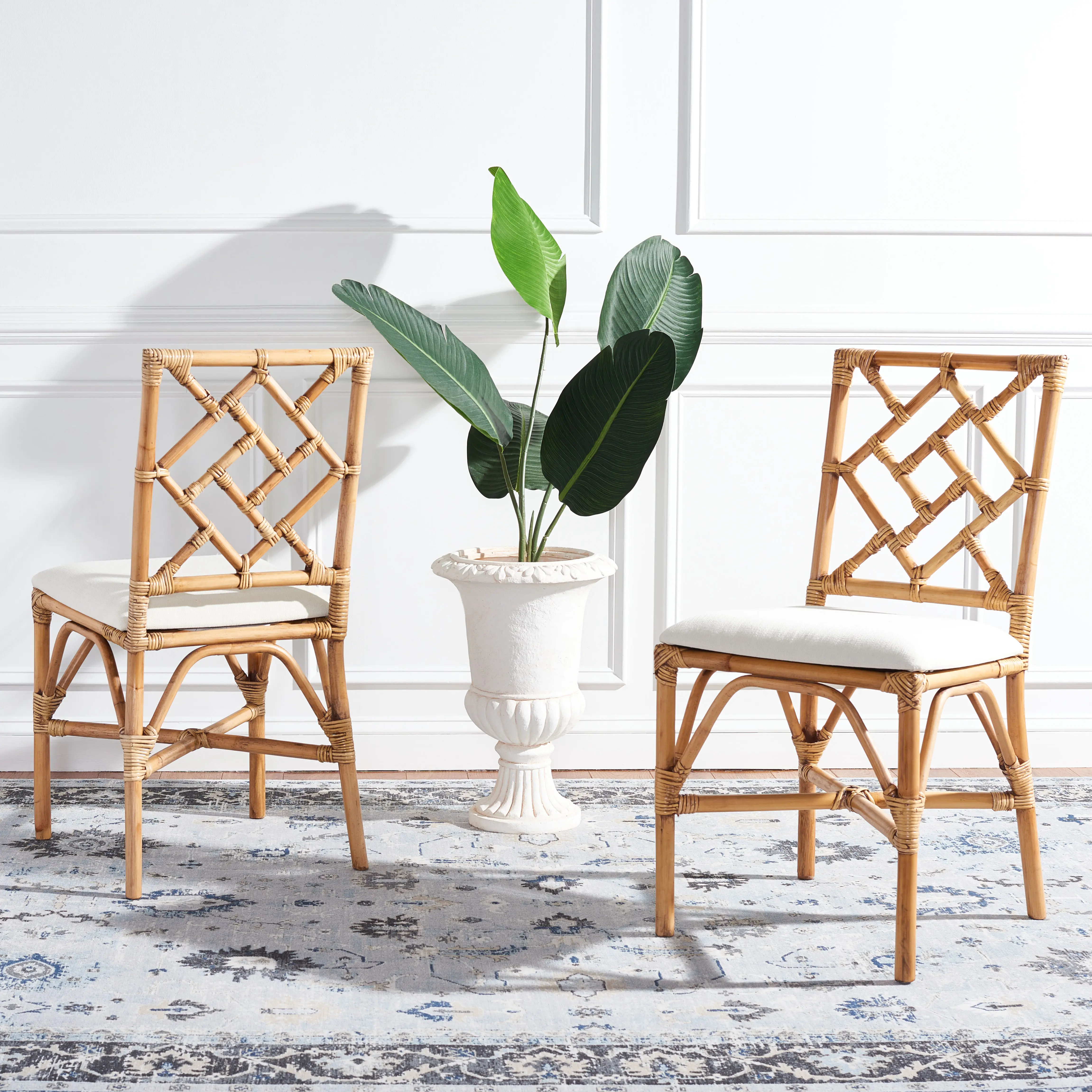 ACH6509B-SET2 Bhumi Bamboo Honey Accent Chair with Cushion - Set of 2-2