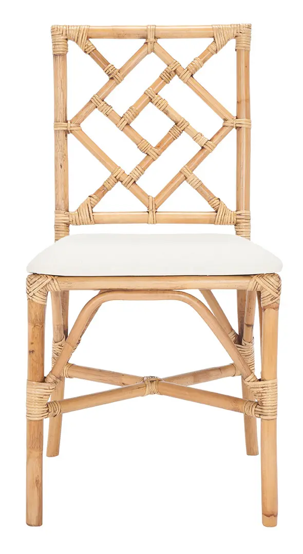 ACH6509B-SET2 Bhumi Bamboo Honey Accent Chair with Cushion - Set of 2-3