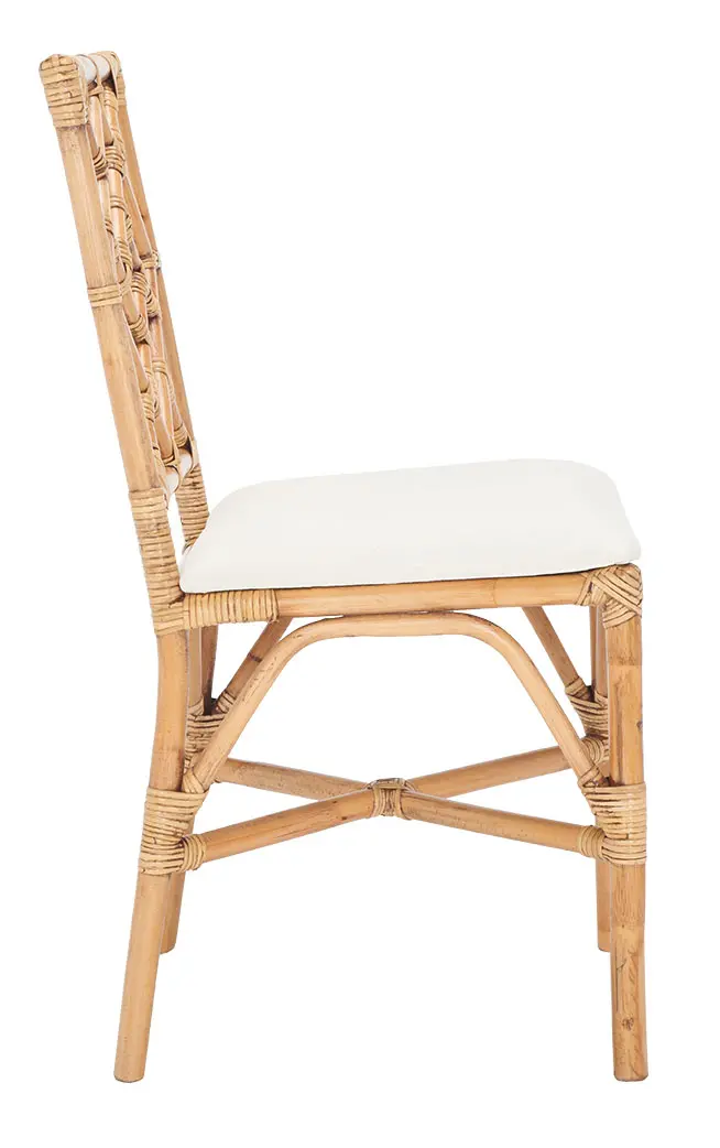 ACH6509B-SET2 Bhumi Bamboo Honey Accent Chair with Cushion - Set of 2-4
