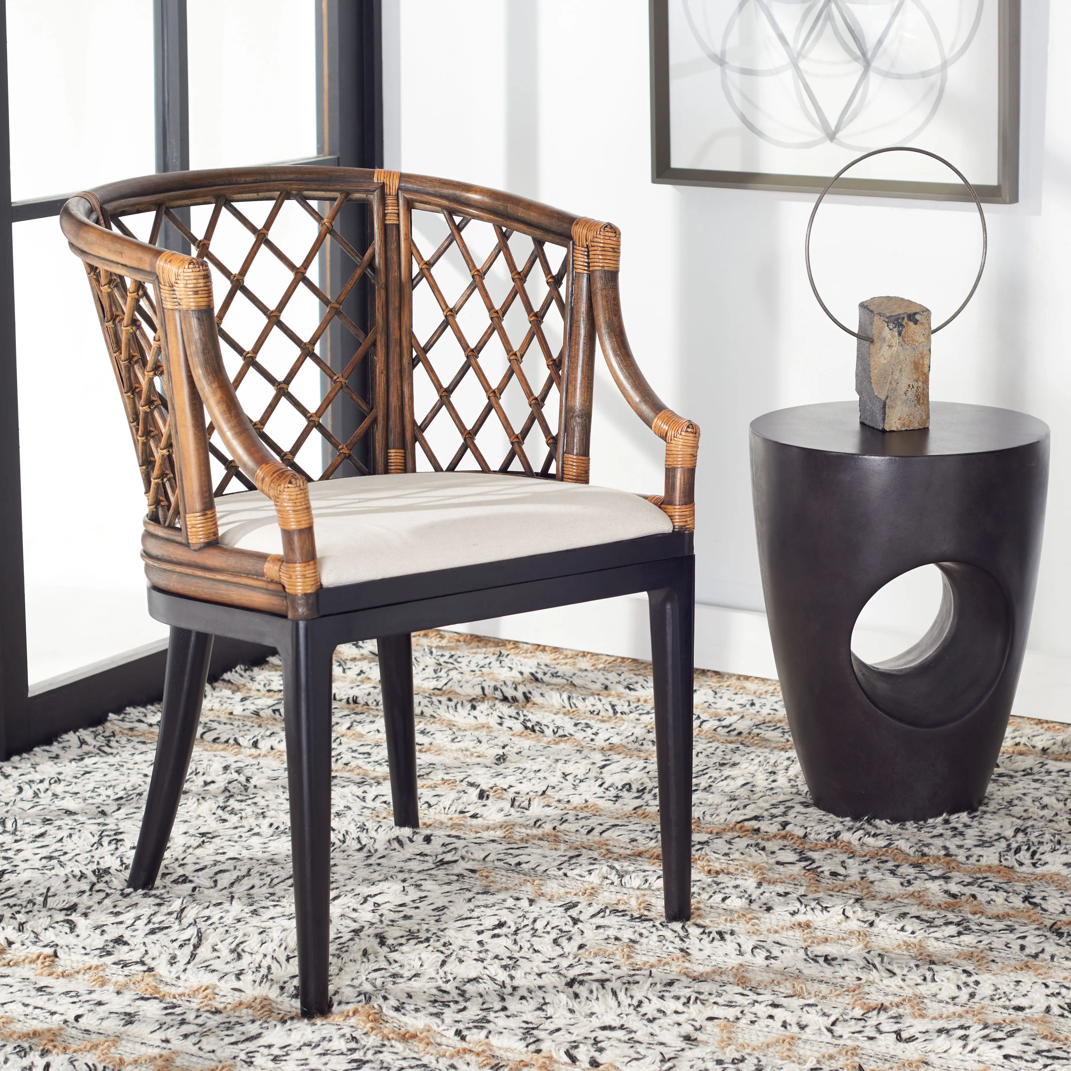 SEA4013C Carlotta Dark Rattan Armchair-2