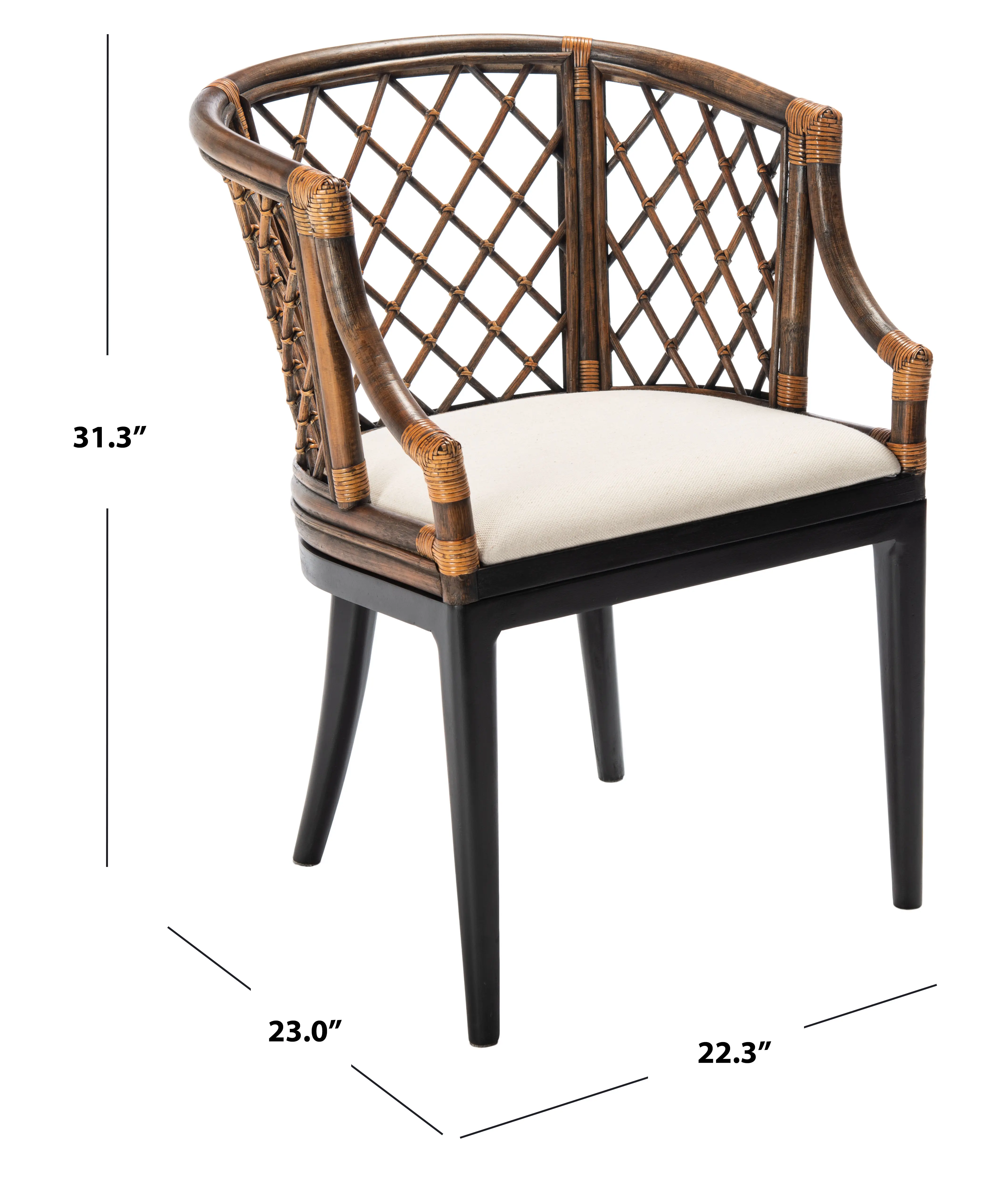 SEA4013C Carlotta Dark Rattan Armchair-11