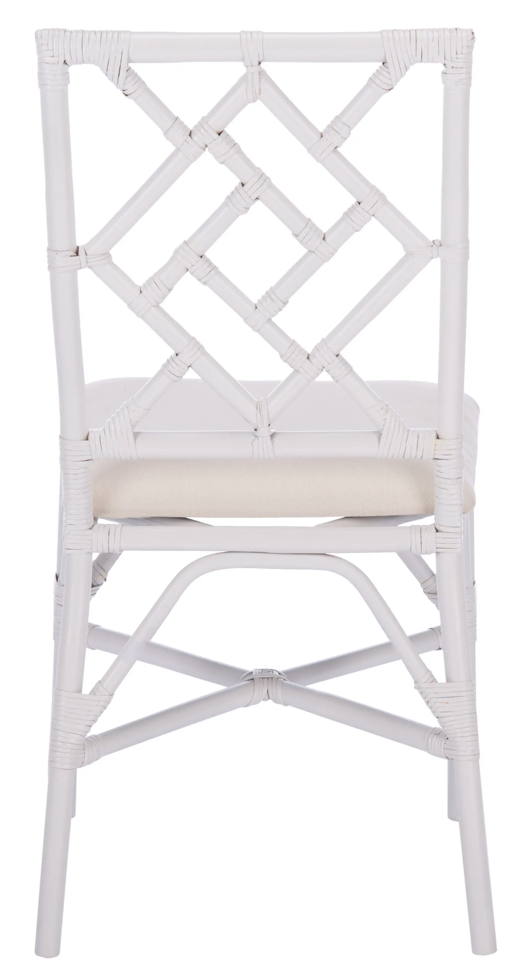 ACH6509A-SET2 Bhumi Bamboo White Accent Chair with Cushion - Set of 2-5