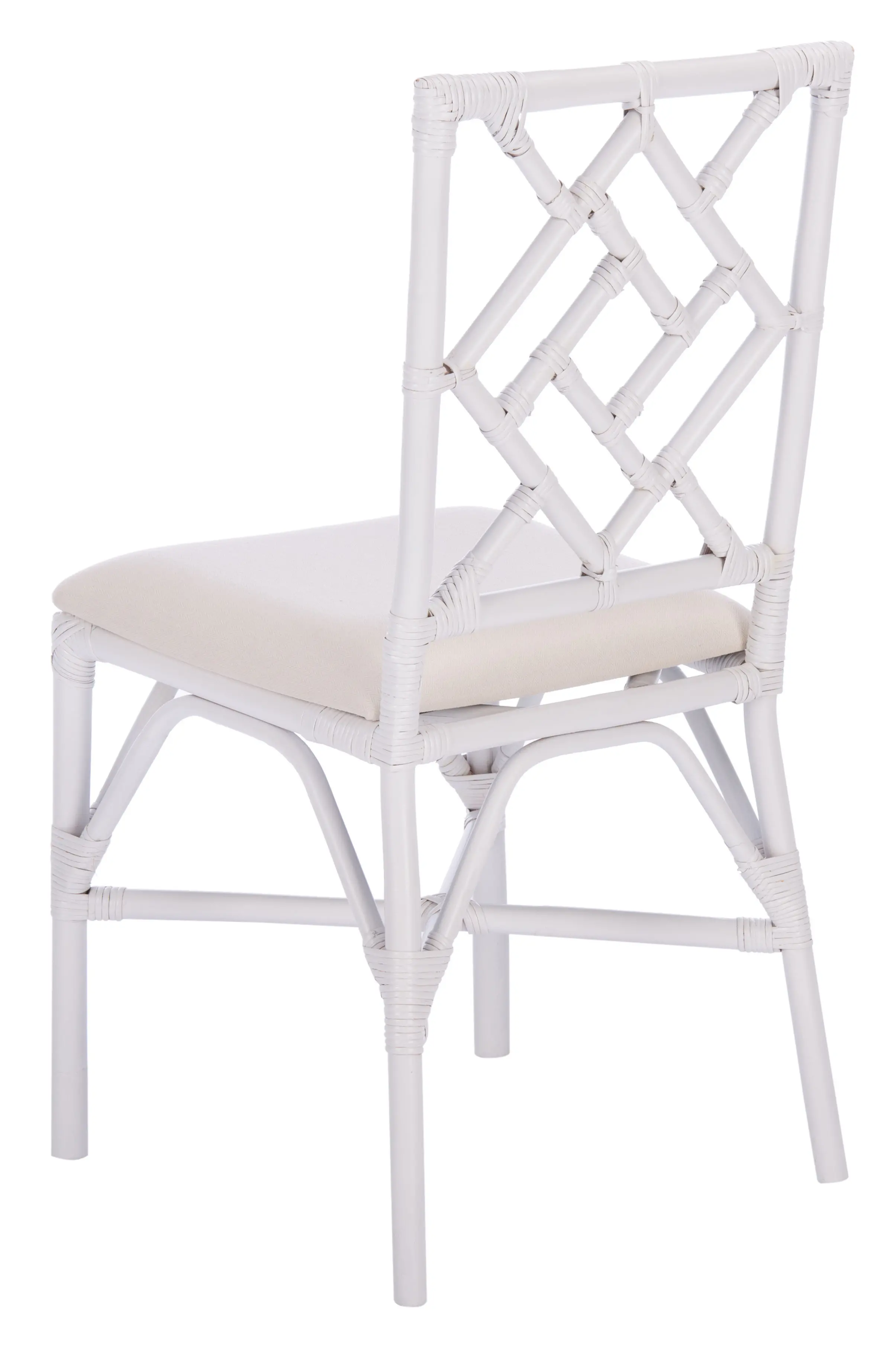 ACH6509A-SET2 Bhumi Bamboo White Accent Chair with Cushion - Set of 2-6