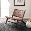 ACH1002B Luna Cognac Woven Accent Chair