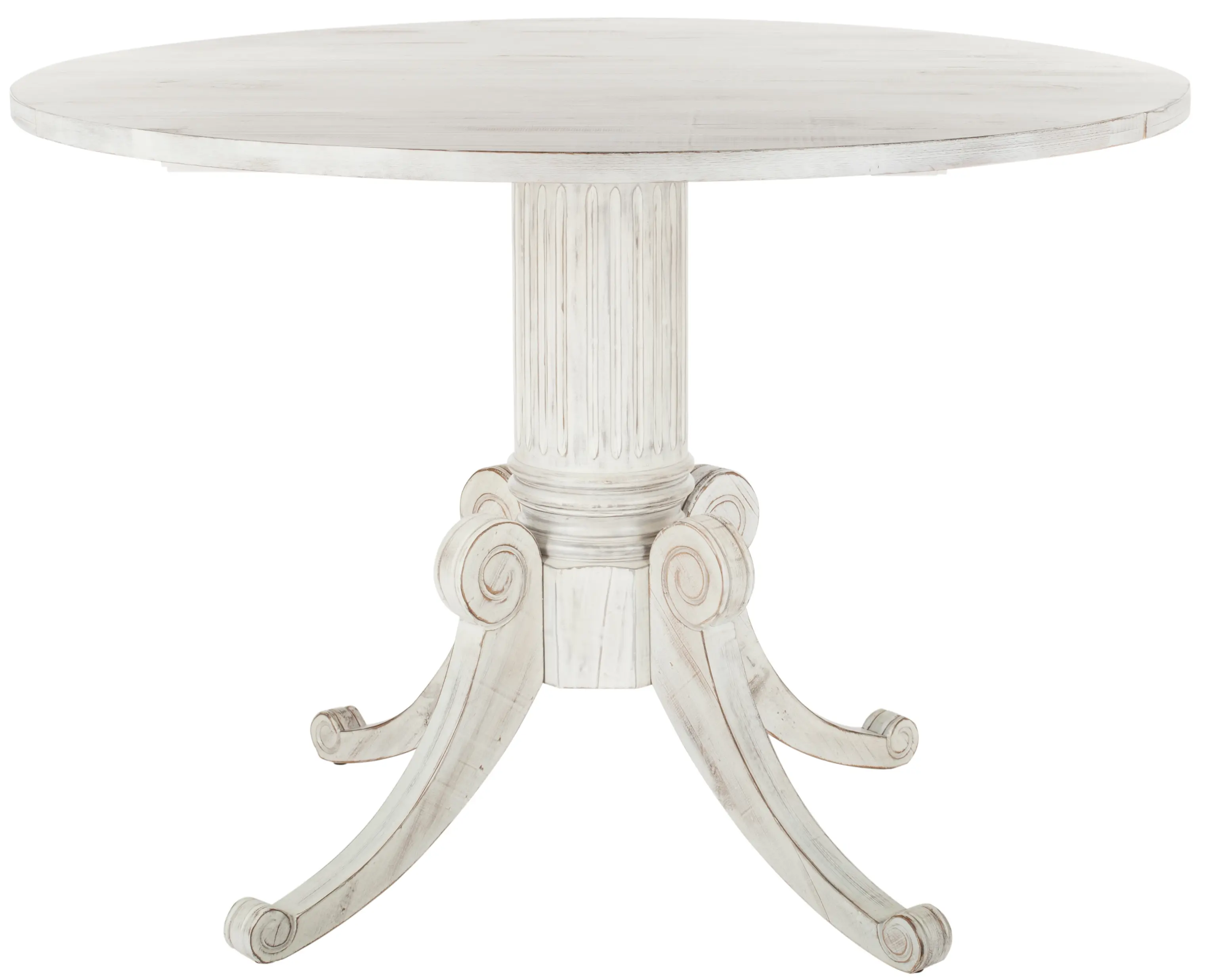 DTB1000A Forest Antique White Drop Leaf Dining Table-1