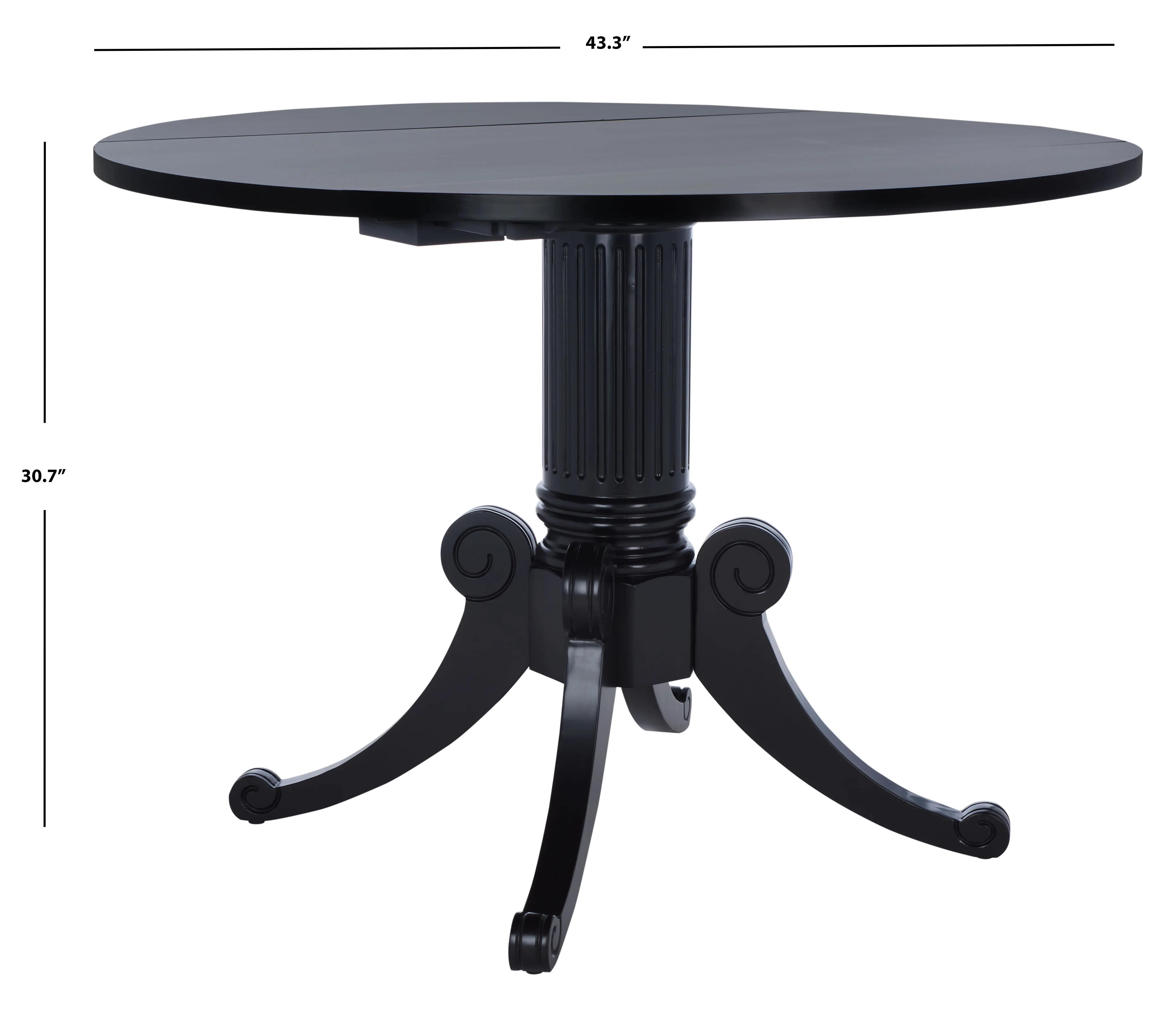 DTB1000D Forest Black Drop Leaf Dining Table-8
