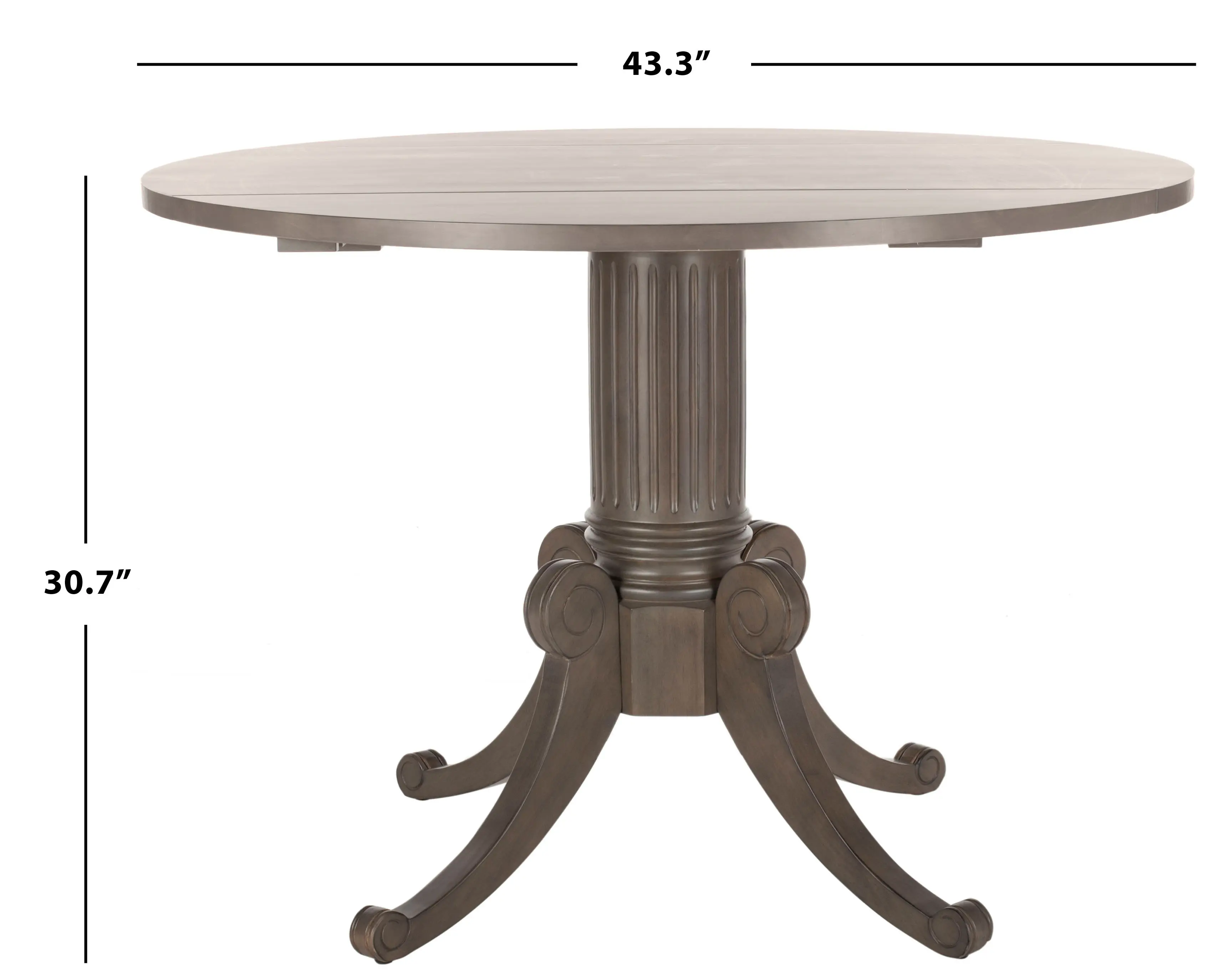 DTB1000C Forest Gray Wash Drop Leaf Dining Table-7
