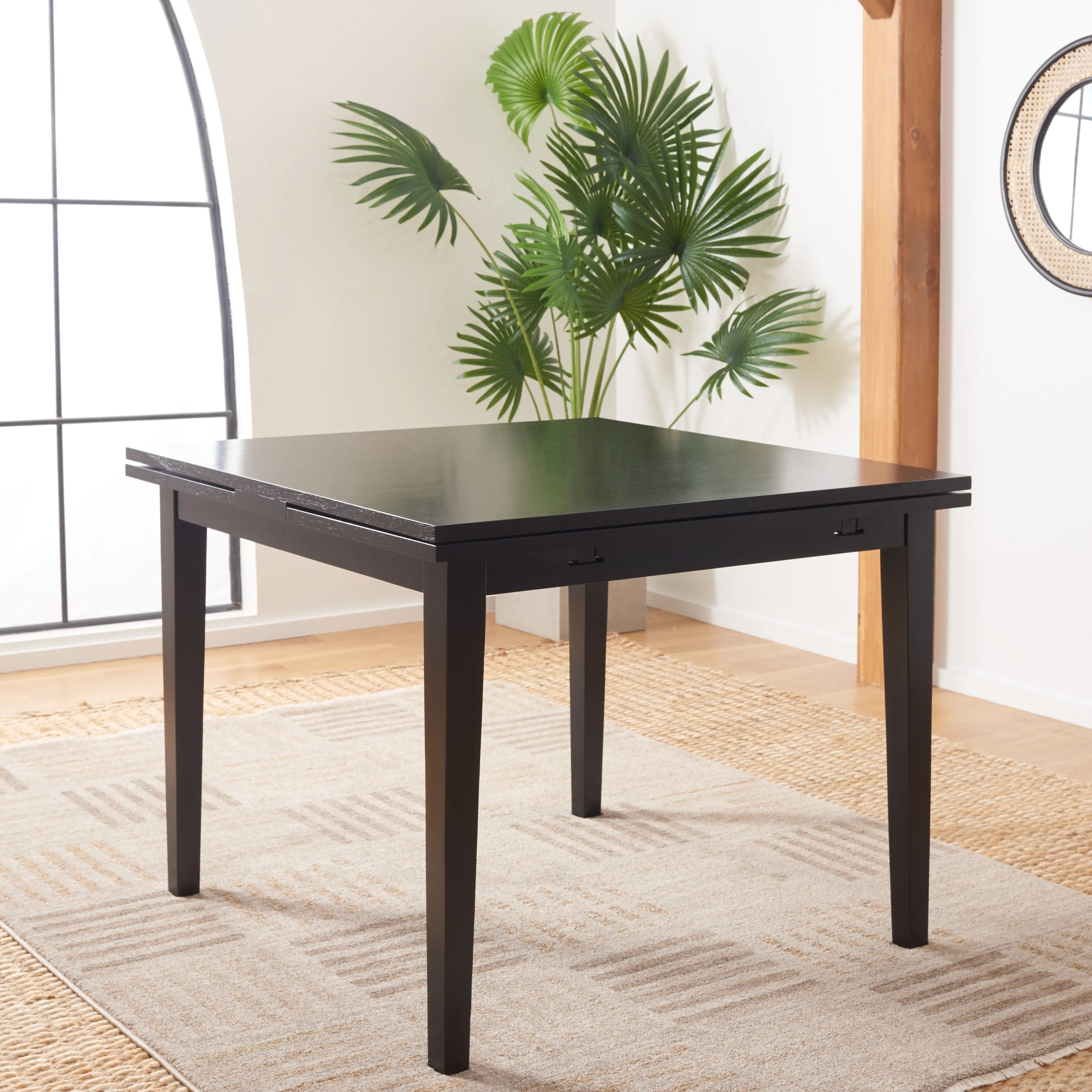 DTB1001A Cullen Black Drop Leaf Dining Table-1