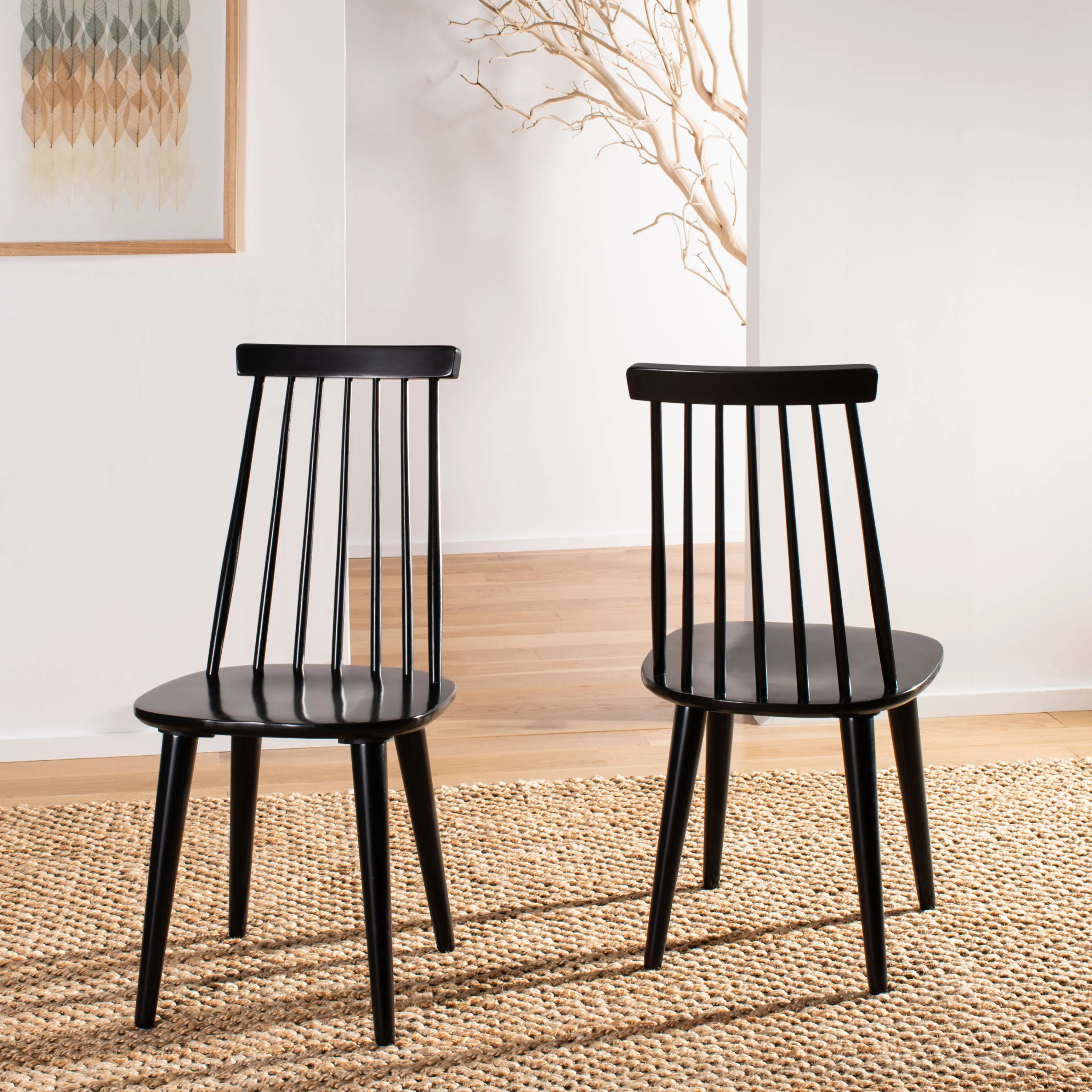 AMH8511A-SET2 Burris Black Side Chairs - Set of 2-2