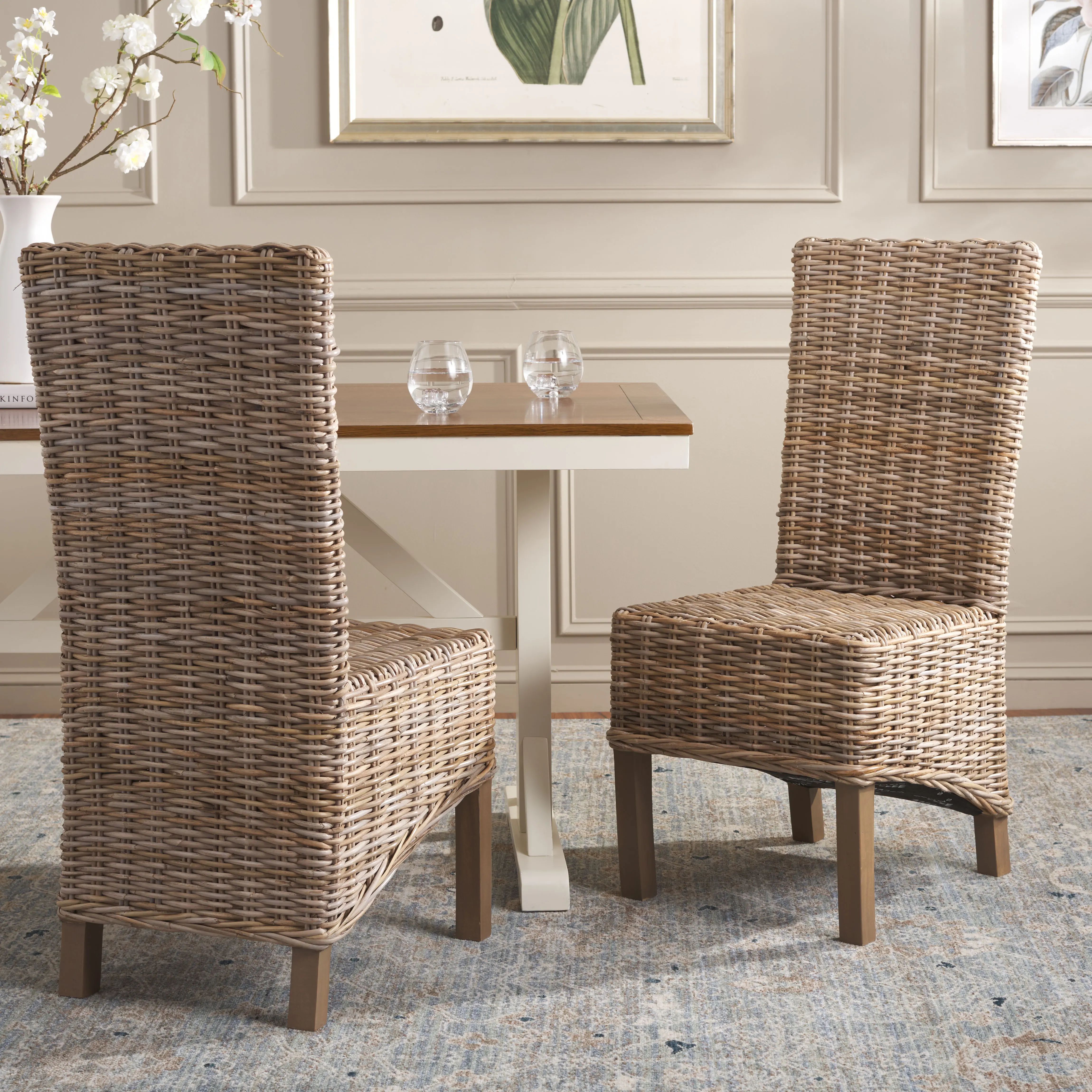 FOX6520B-SET2 Pembrooke Rattan Side Chairs - Set of 2-2