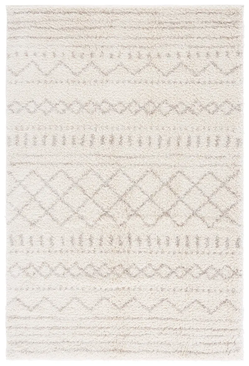 Arizona Shag Ivory and Beige Area Rug