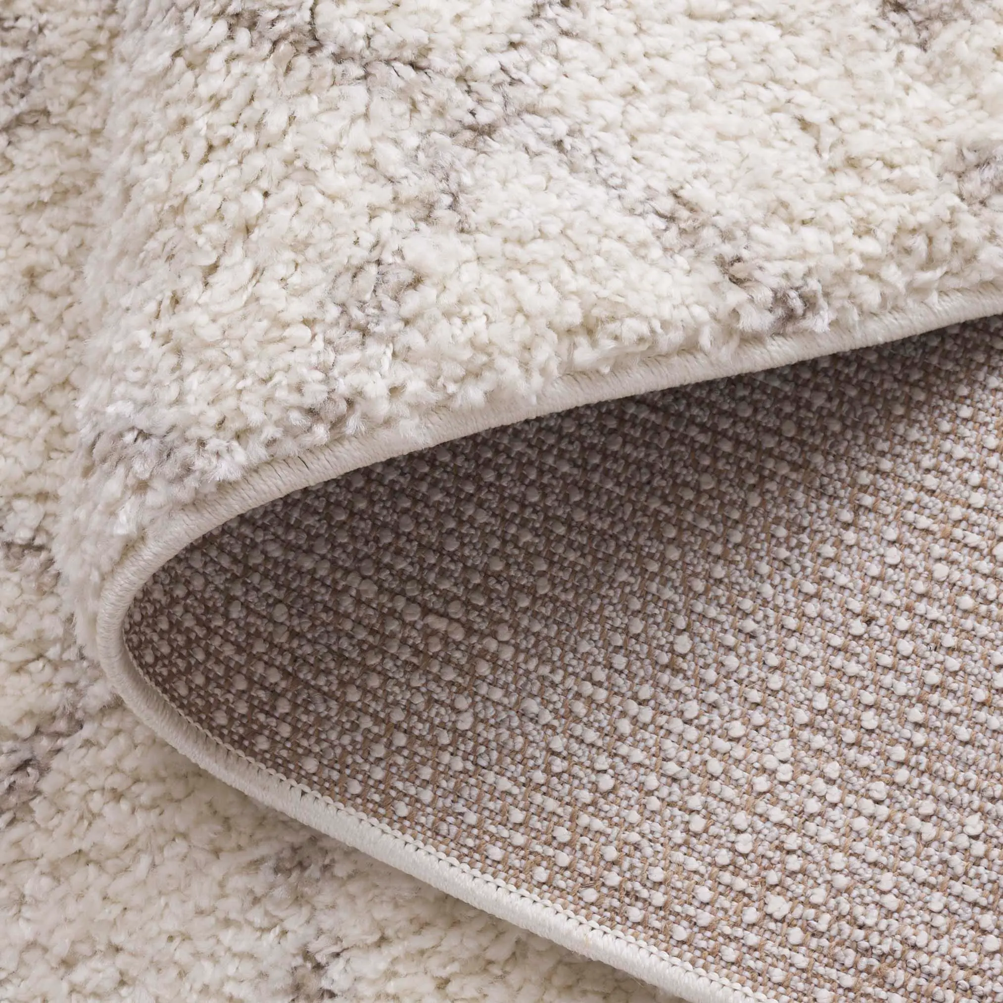 ASG741A-2 Arizona Shag Ivory and Beige Area Rug-6