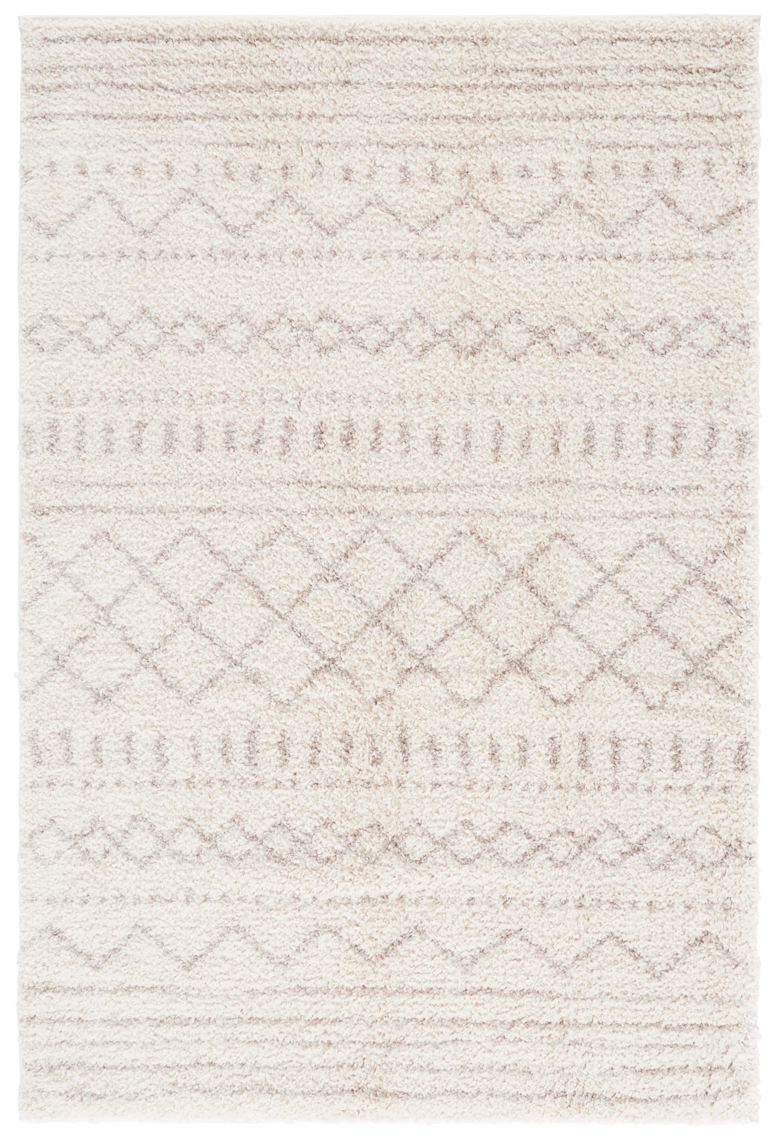 ASG741A-4 Arizona Shag Ivory and Beige Area Rug-1